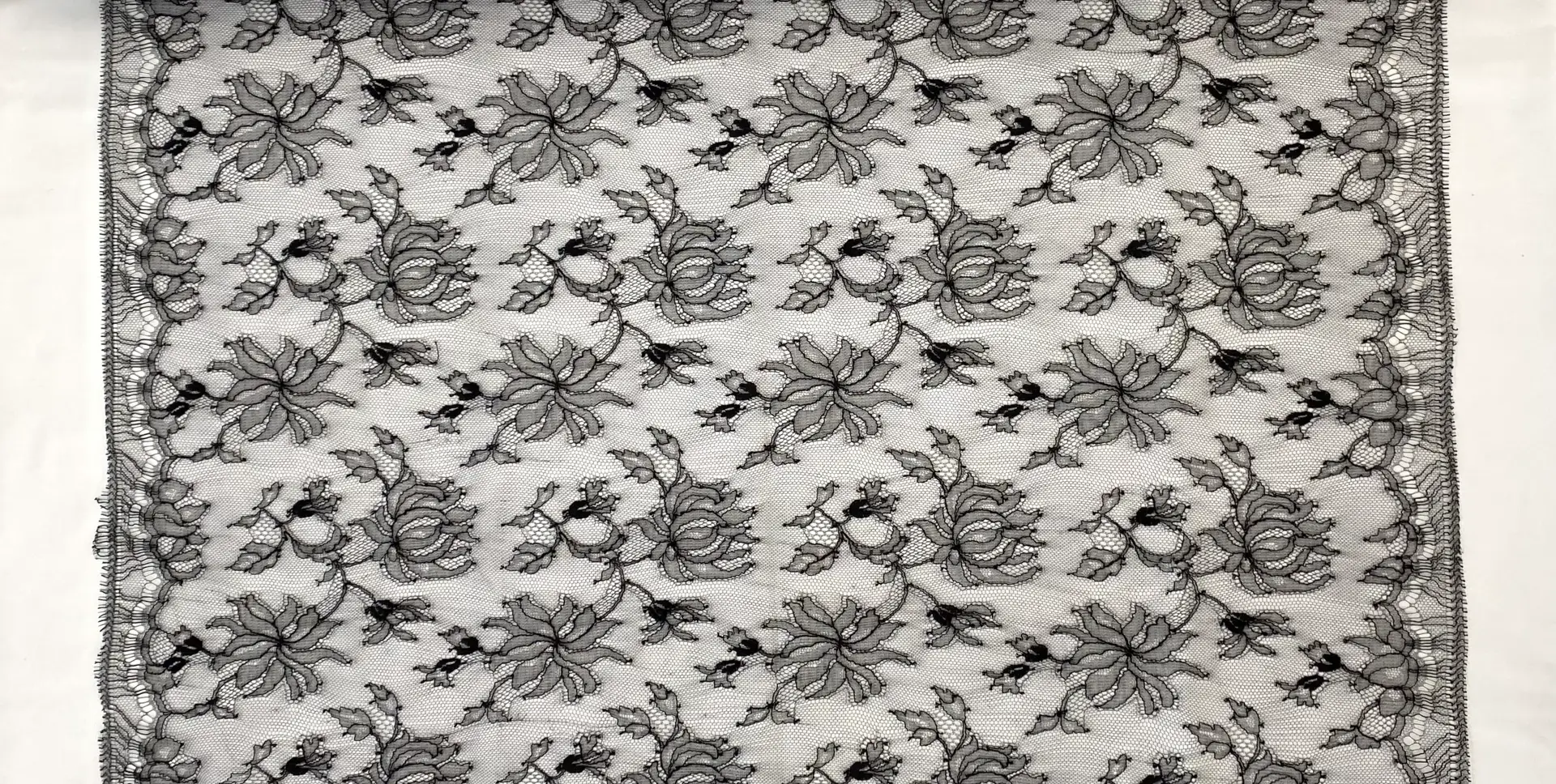French Chantilly Lace in Black