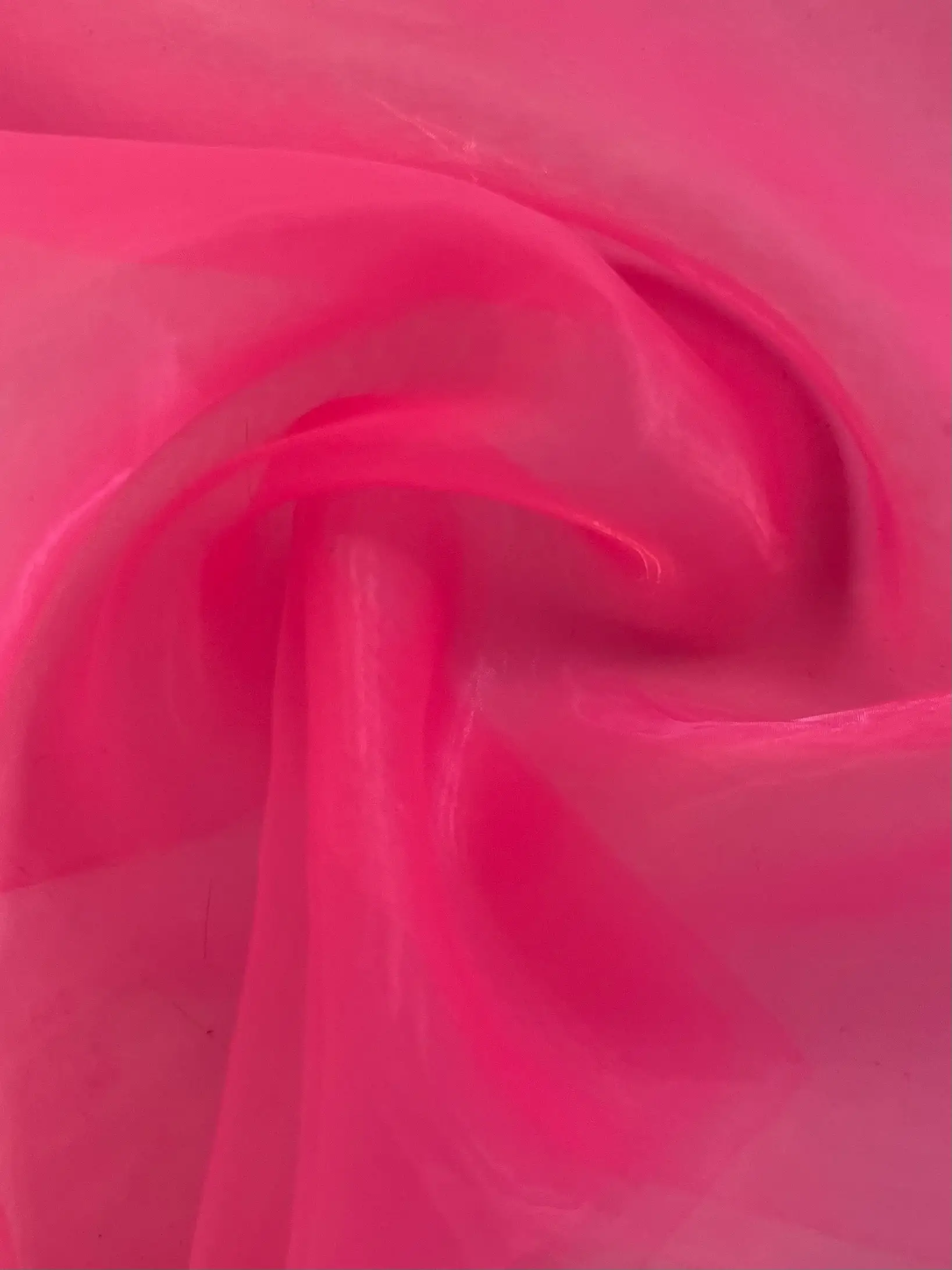 Polyester Organza Onion Skin in Neon Pink