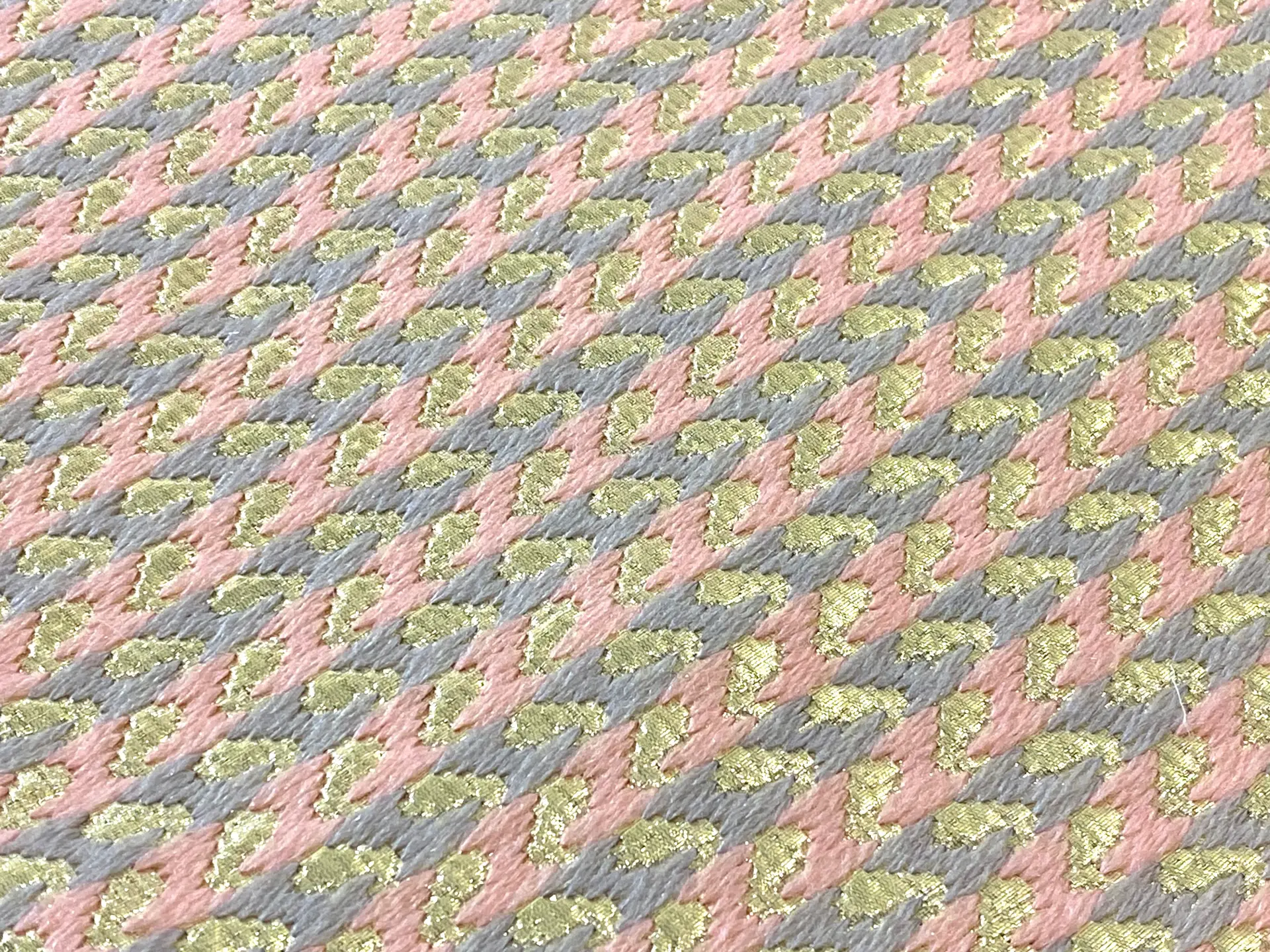 Metallic Brocade Fabric in Warehouse