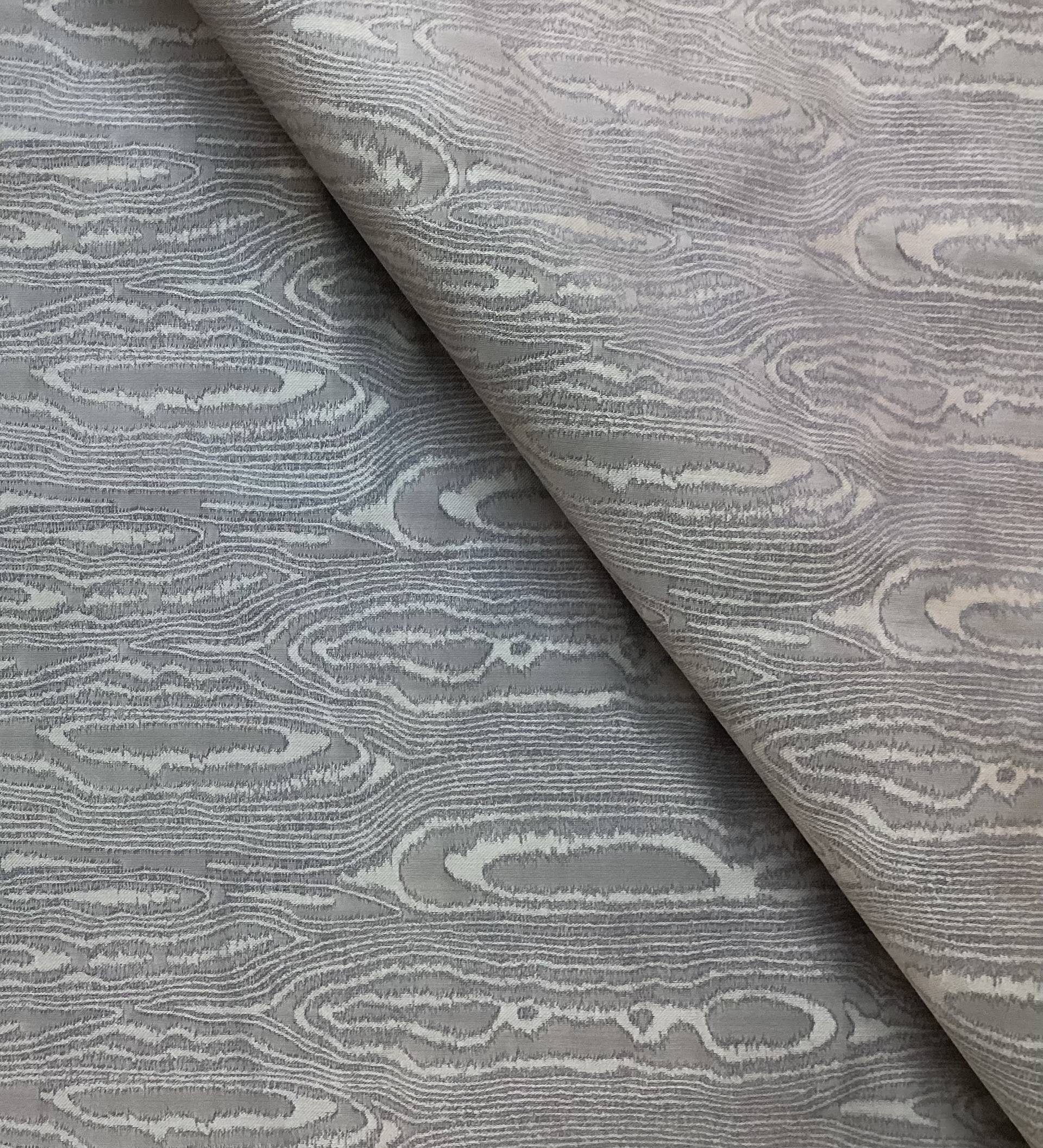 Italian Woven Moiré in Light Denim