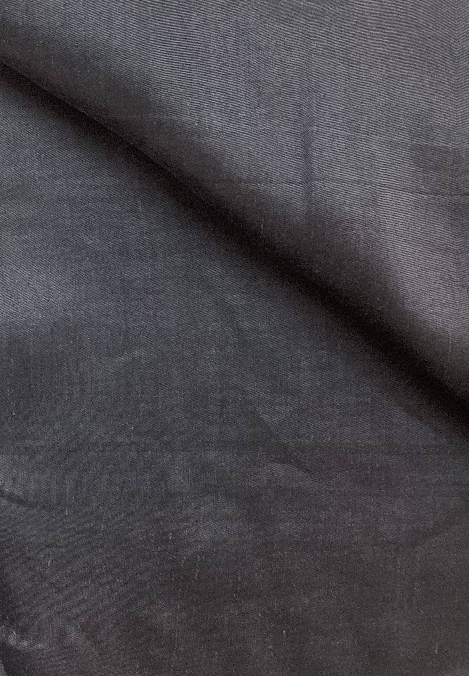 Cotton & Rayon Fine Shantung Suiting In Ink