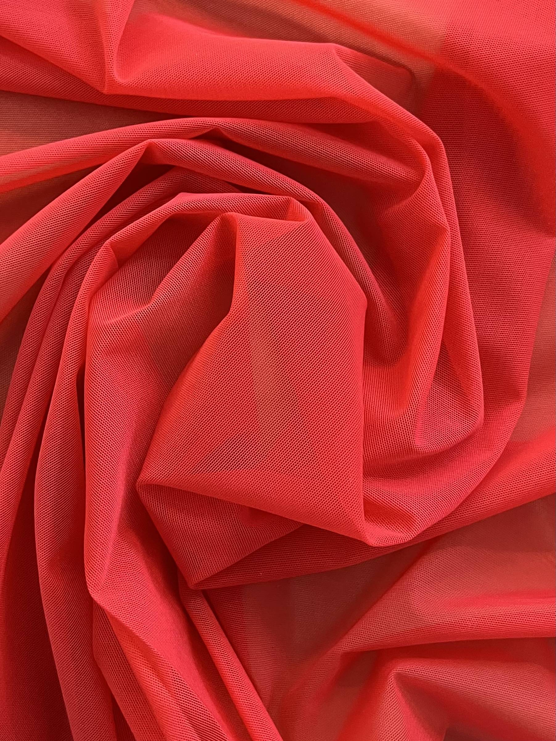 Stretch Tulle in Red 