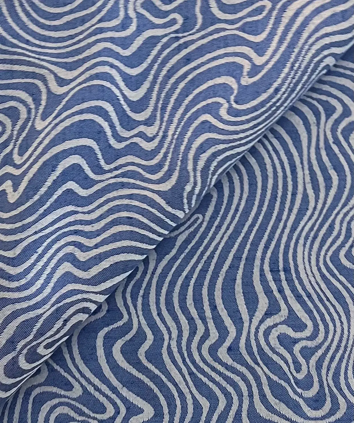 Viscose & Acetate Jacquard in Blue