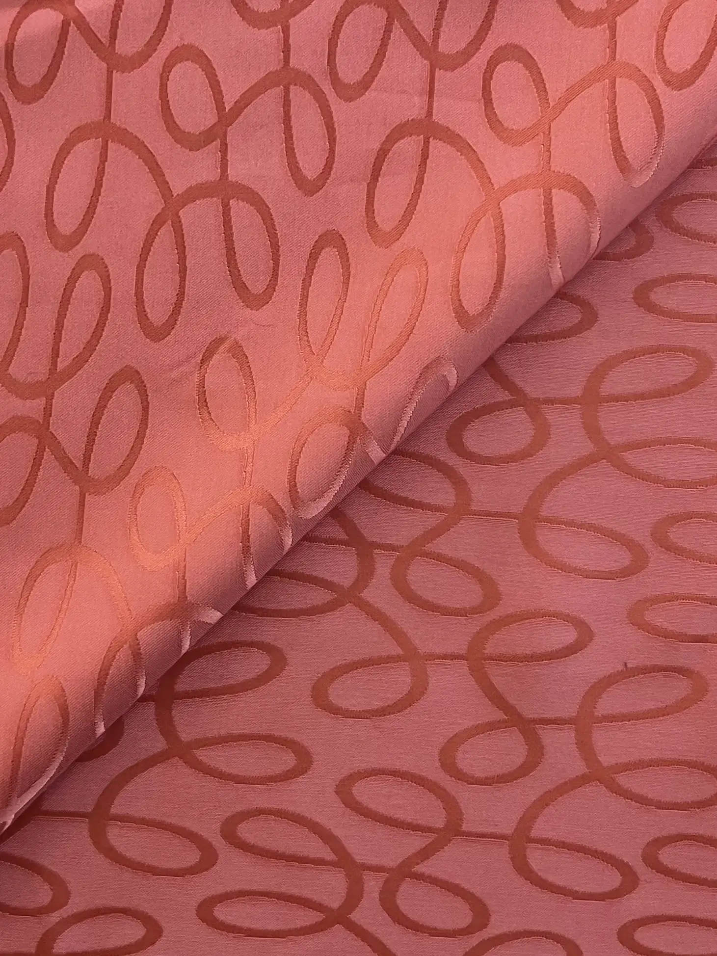 Viscose & Acetate Jacquard in Salmon