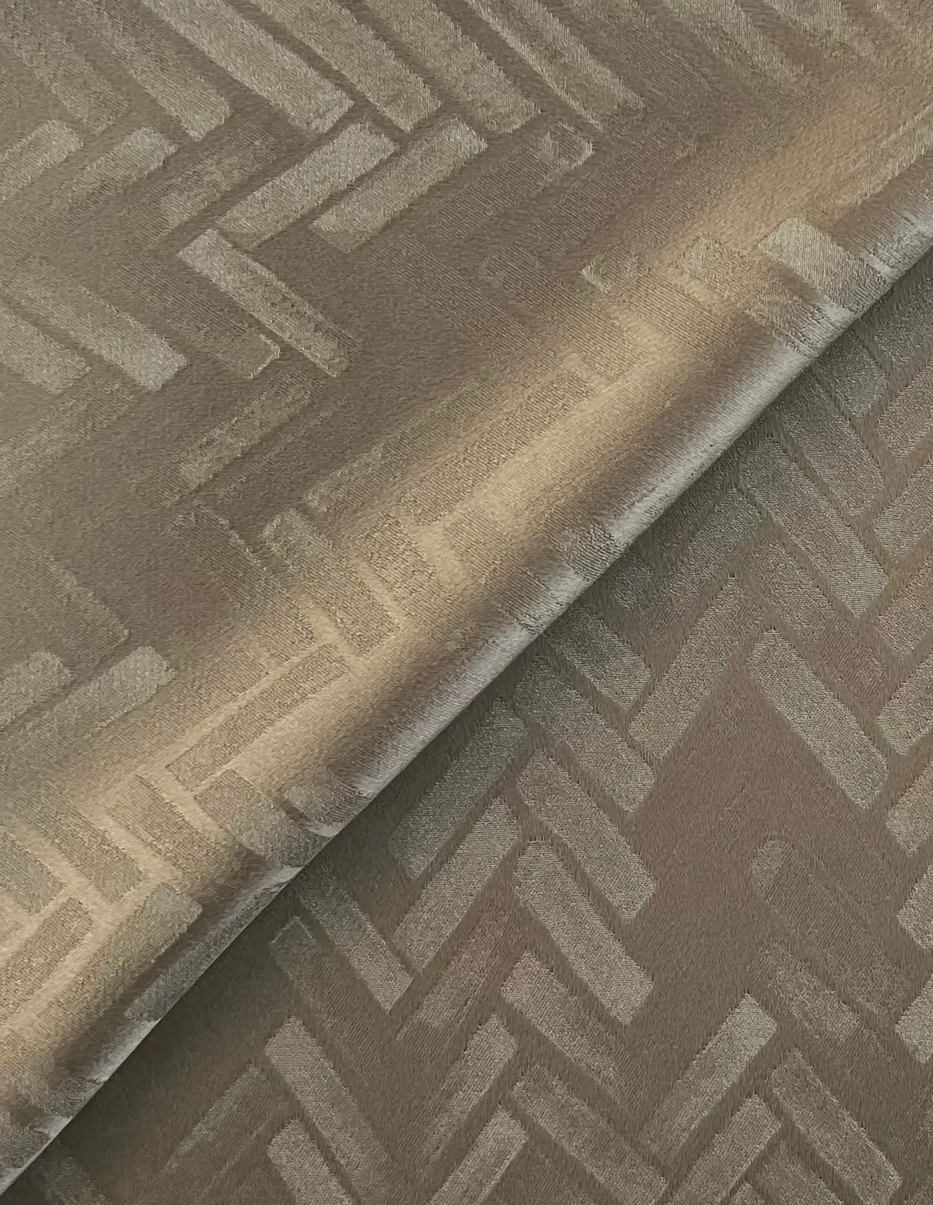 Viscose Acetate Chevron Jacquard in Taupe