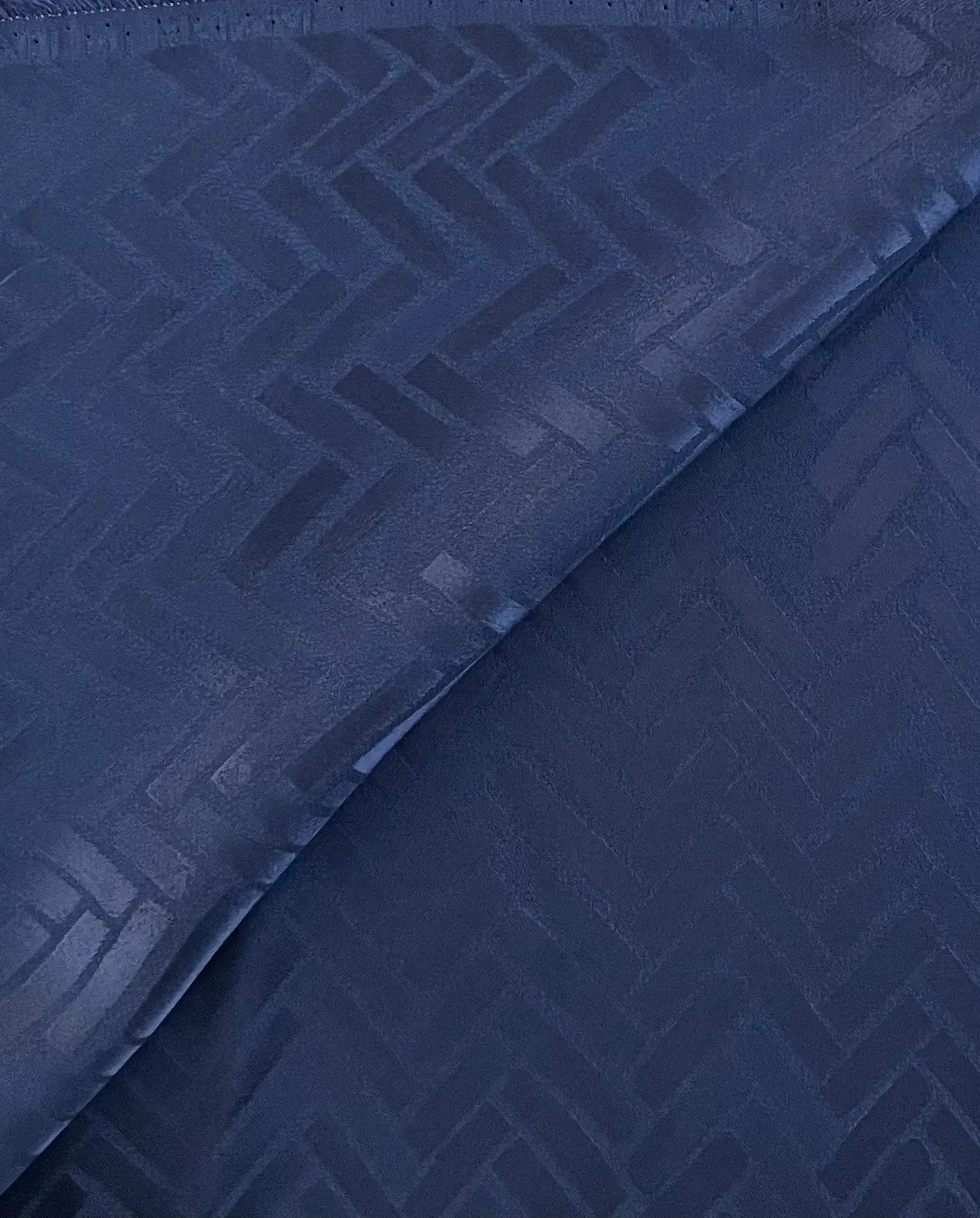 Viscose & Acetate Chevron Jacquard in Cadet Blue