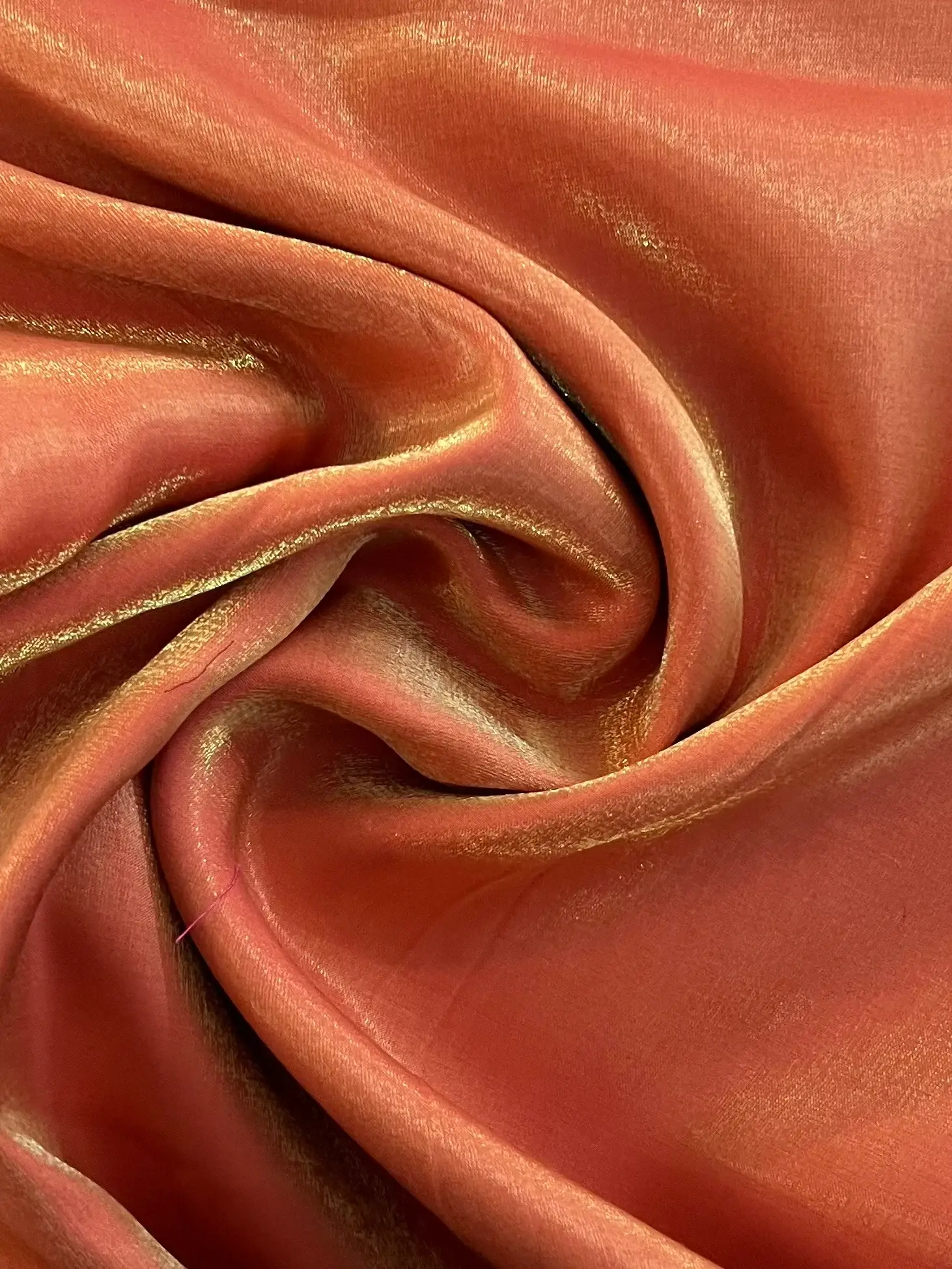 Viscose Rayon Blend Iridescent Charmeuse in Naranja