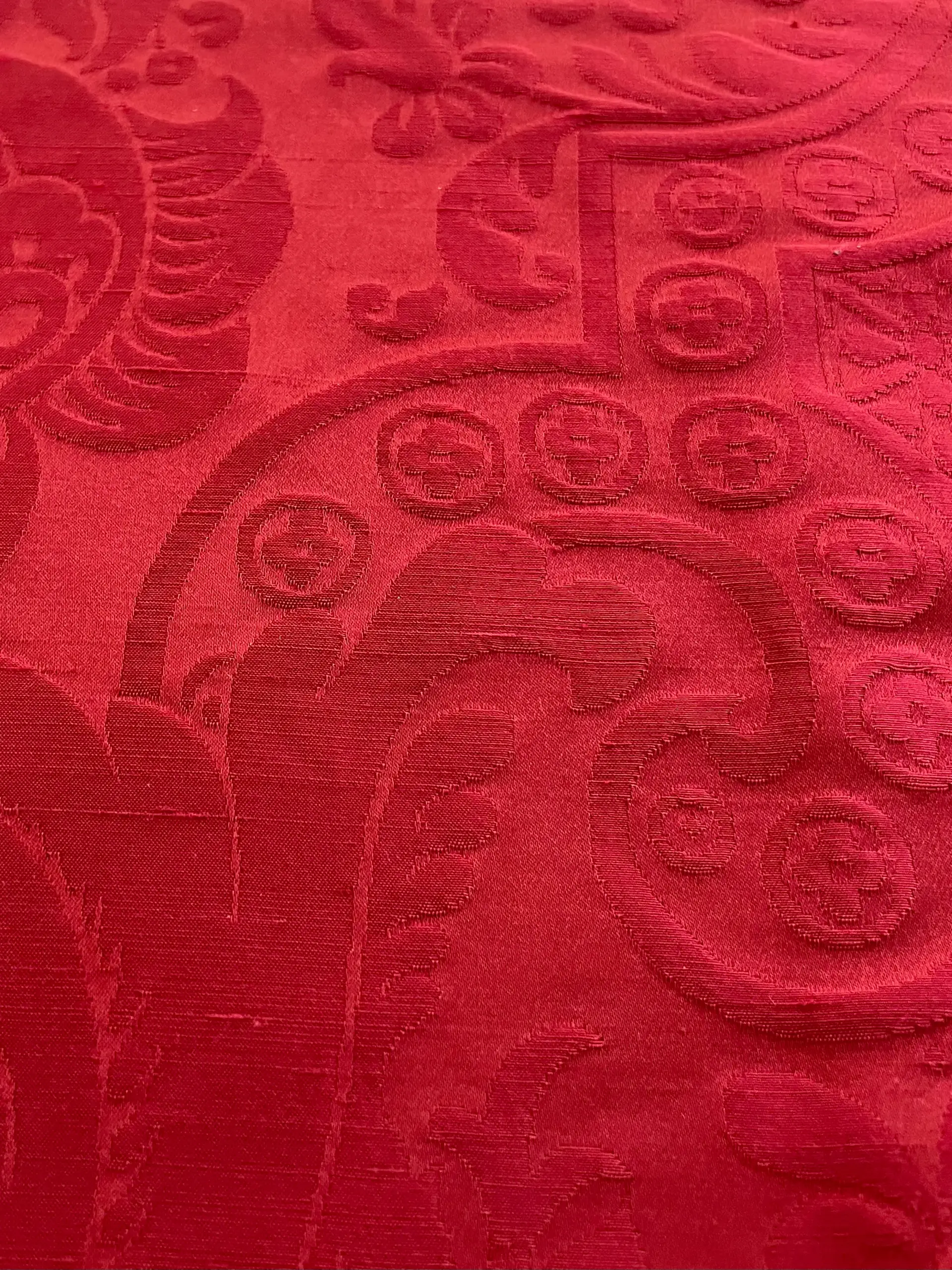 Silk Damask in Ruby