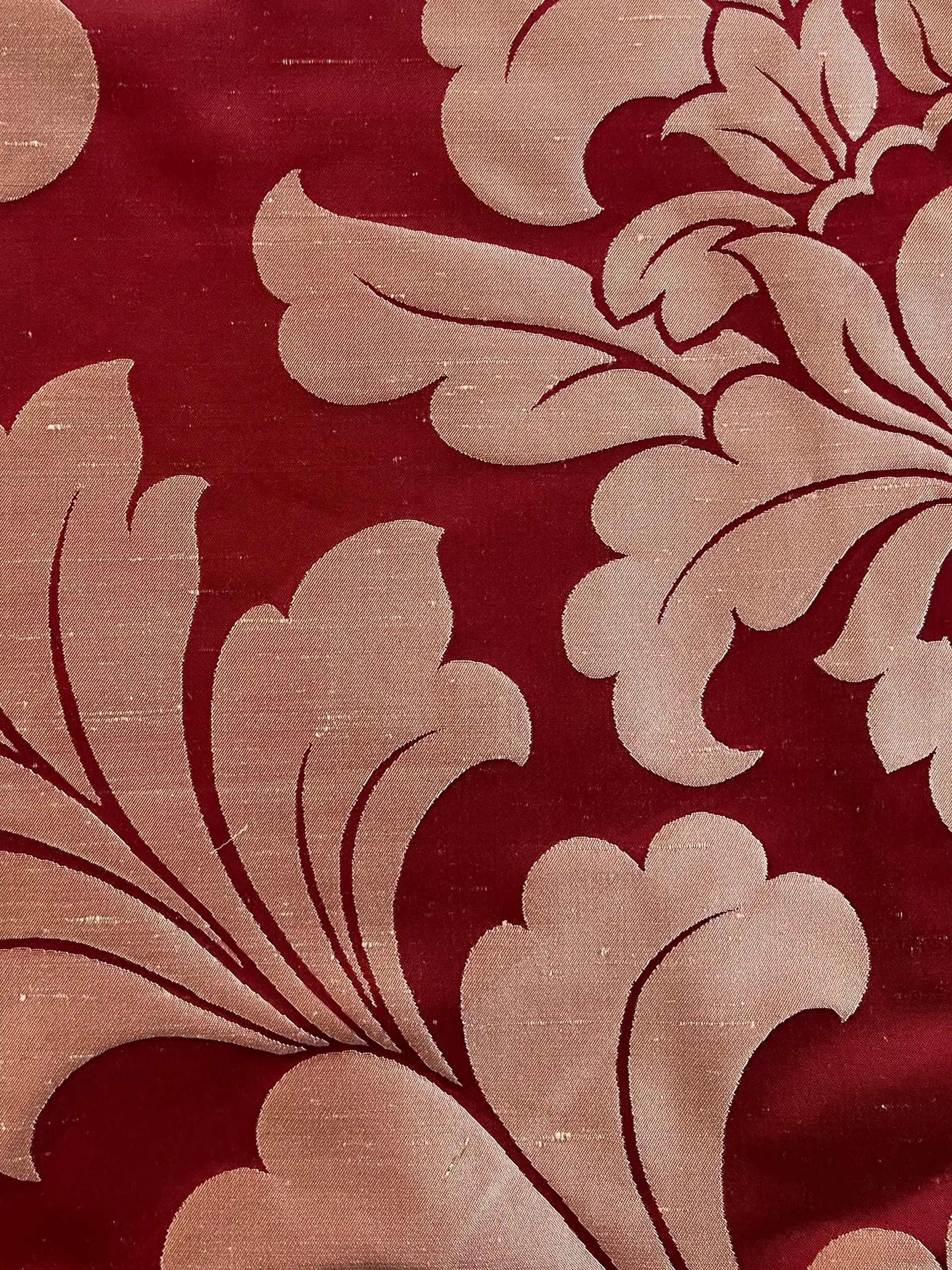 Silk Damask in Red