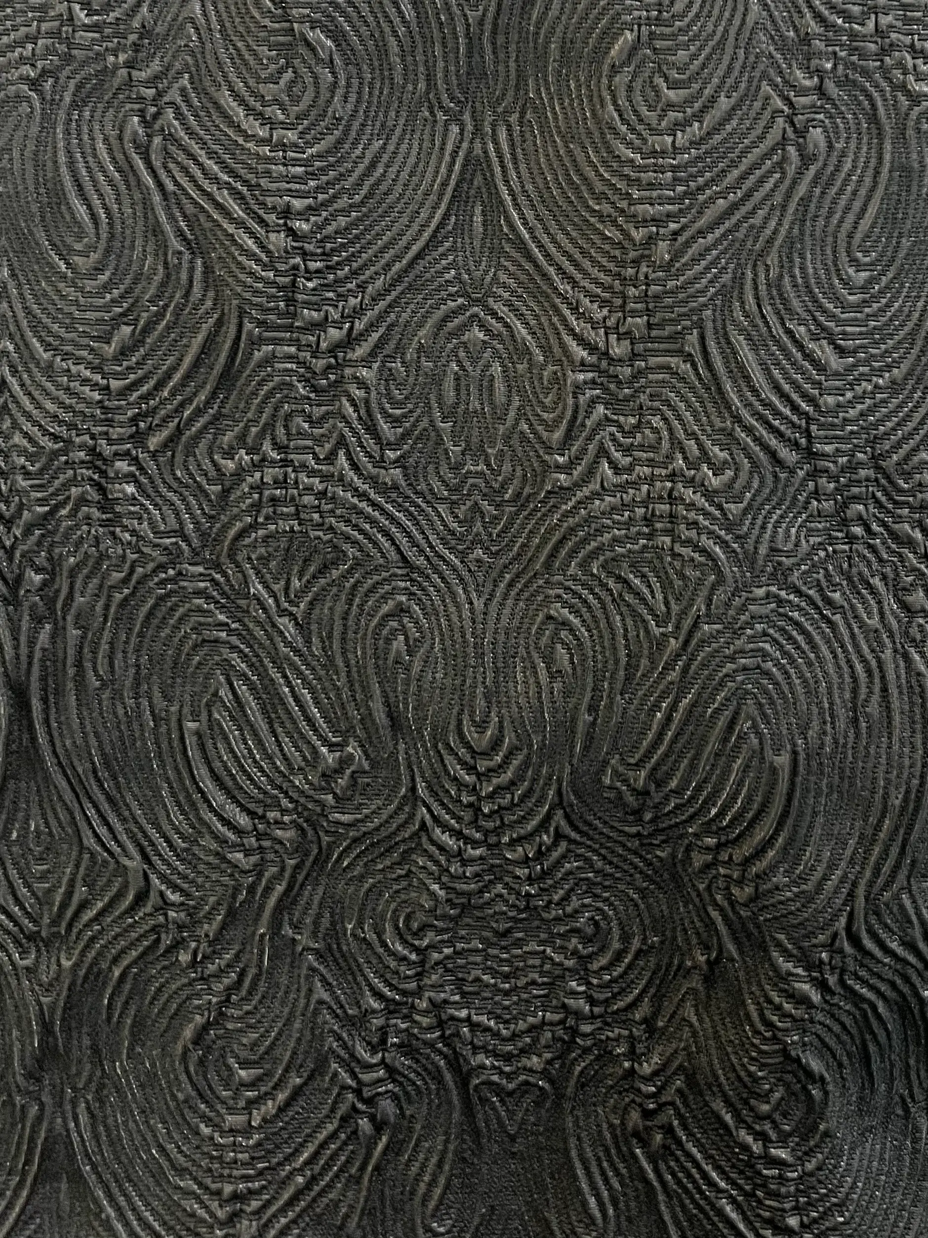 Stretch Cloqué in Matte Lurex Black