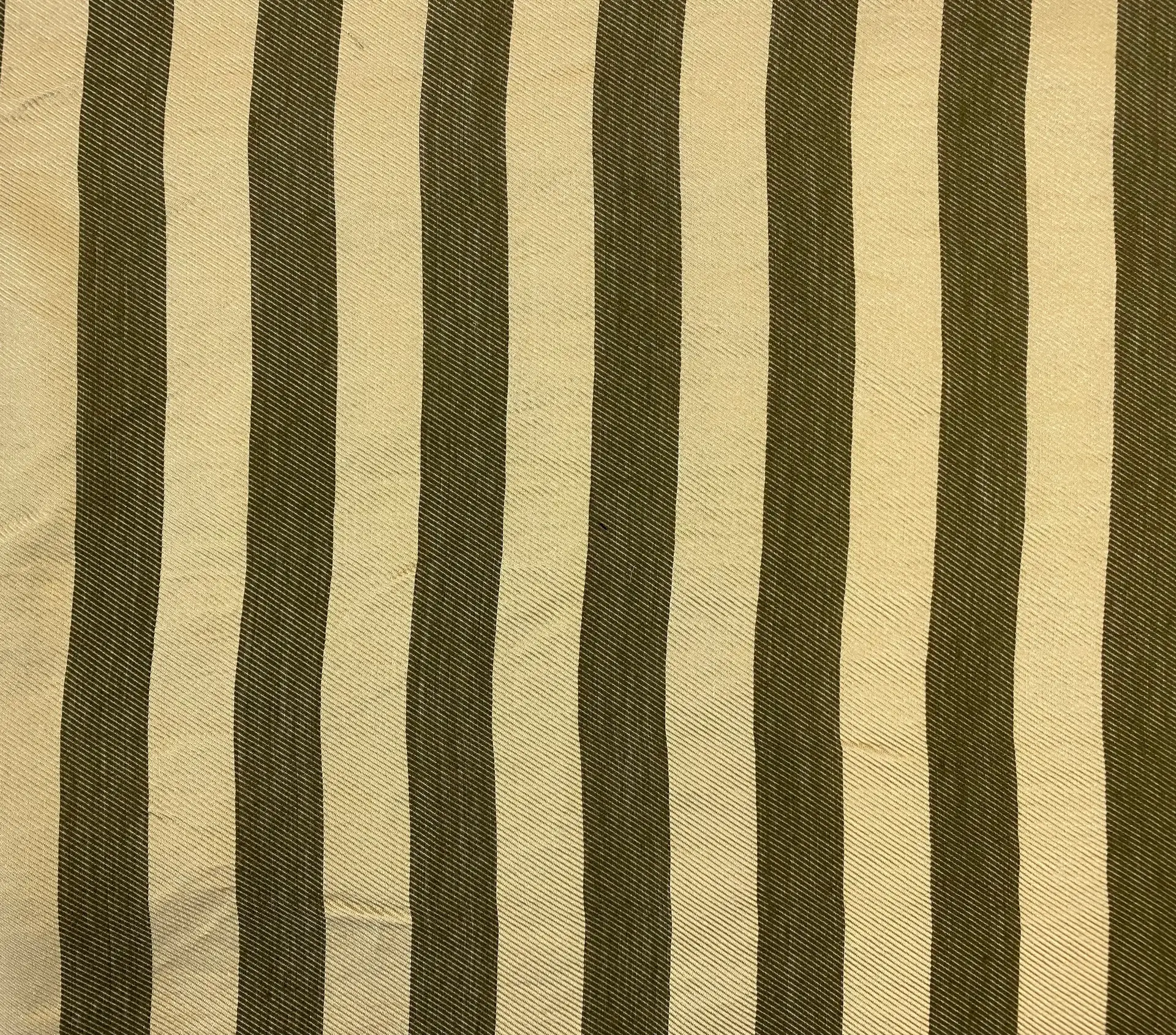 Italian Viscose Twill Stripe in Olive Drab Khaki