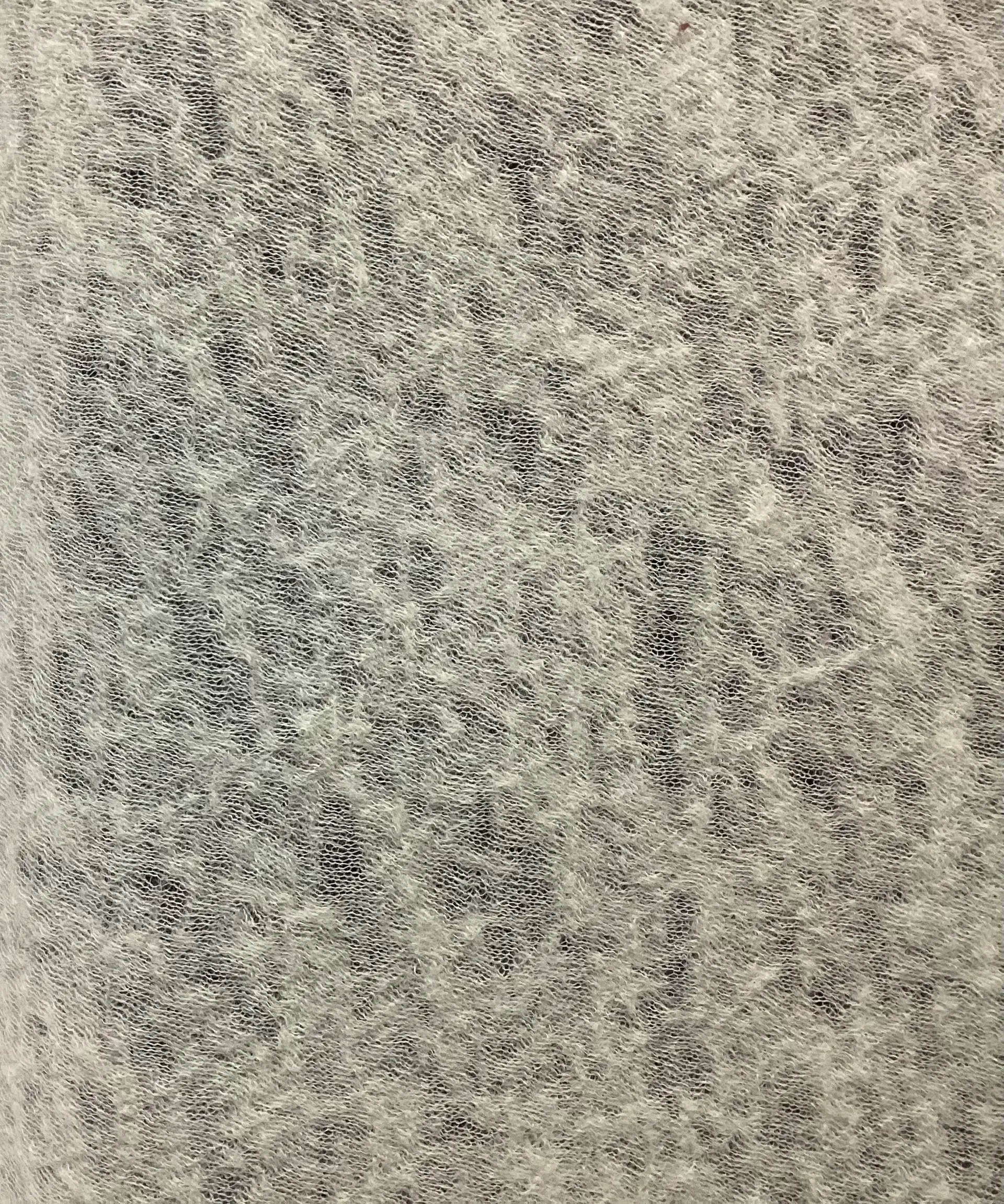 Pure Wool Novelty Sheer Knit In Ivory