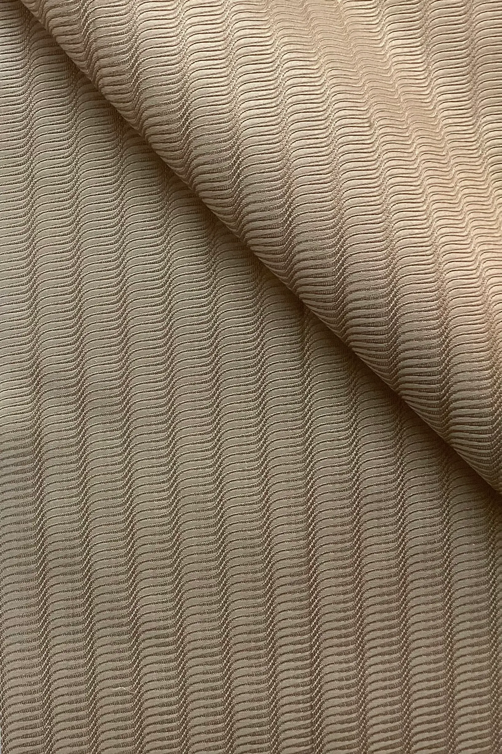 100% Silk Tie Jacquard Brocade In Sand