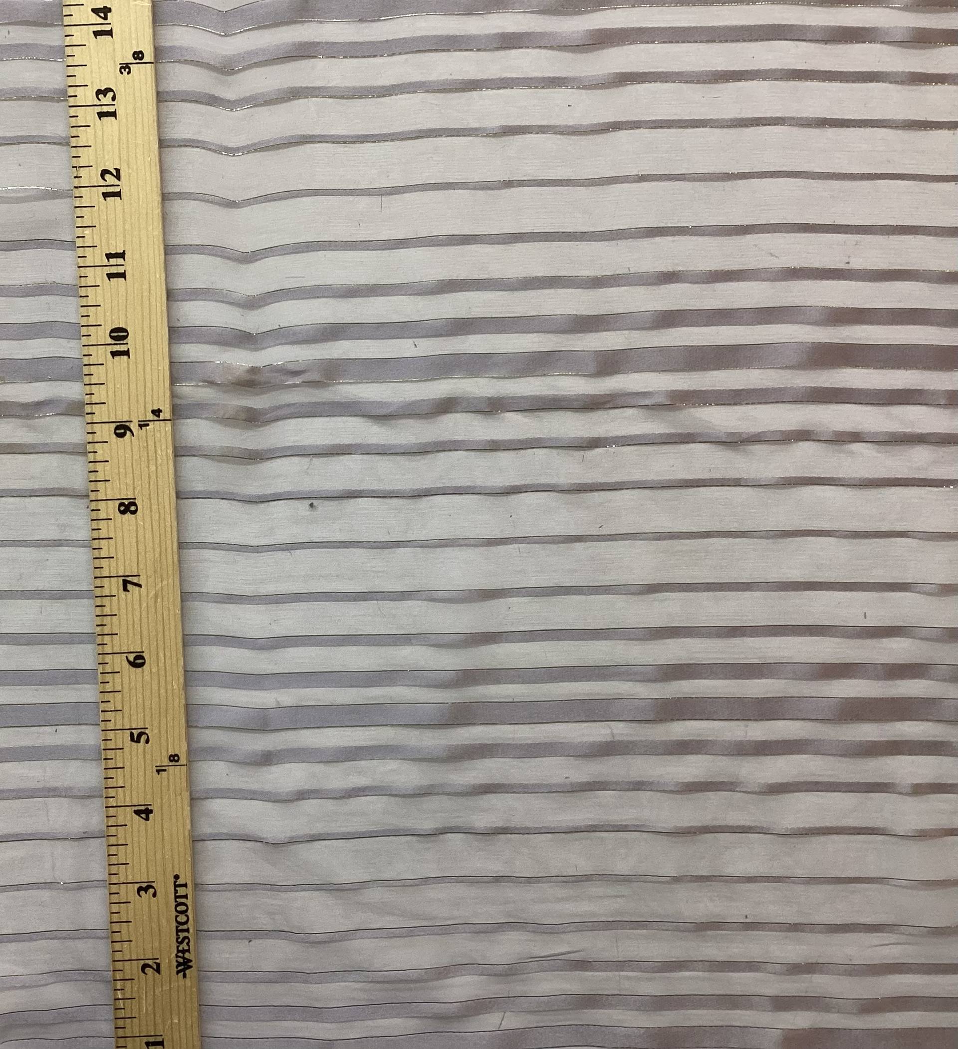 Lurex Burnout Stripe Silk Chiffon In Lilac