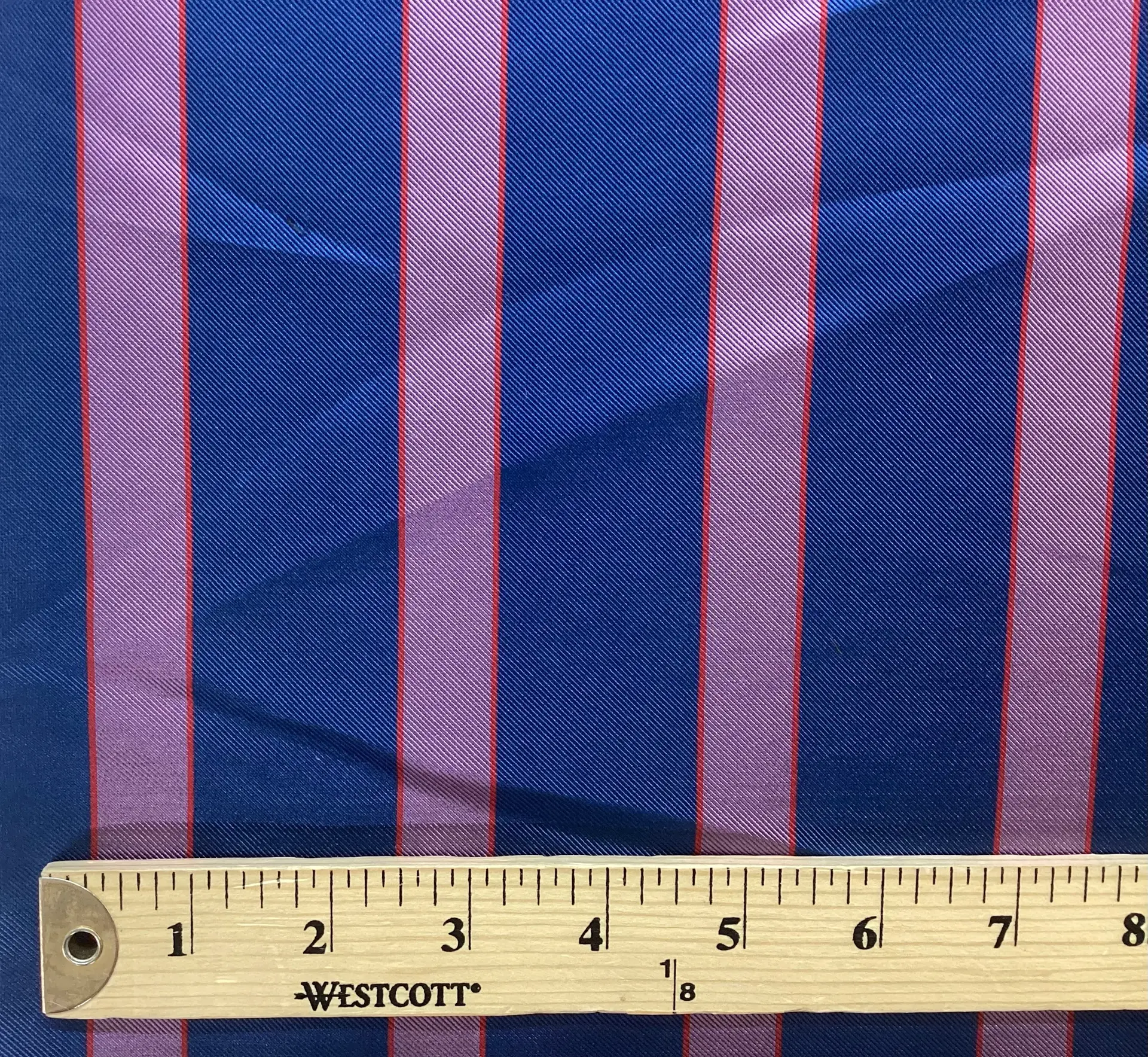 Made in Italy 100% Silk Tie Brocade with Royal/Lavender Stripe  