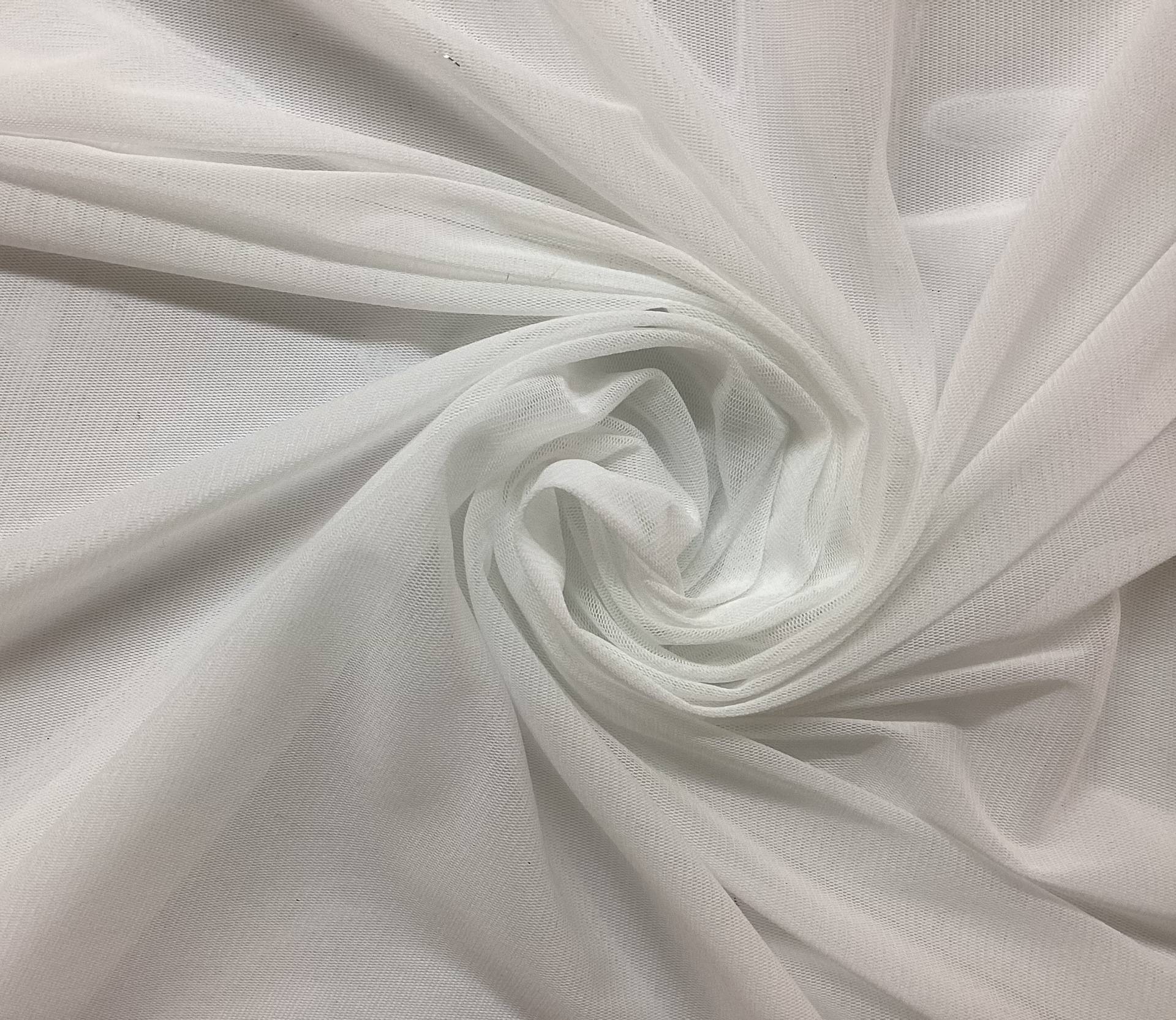 Stretch Tulle In Eggshell
