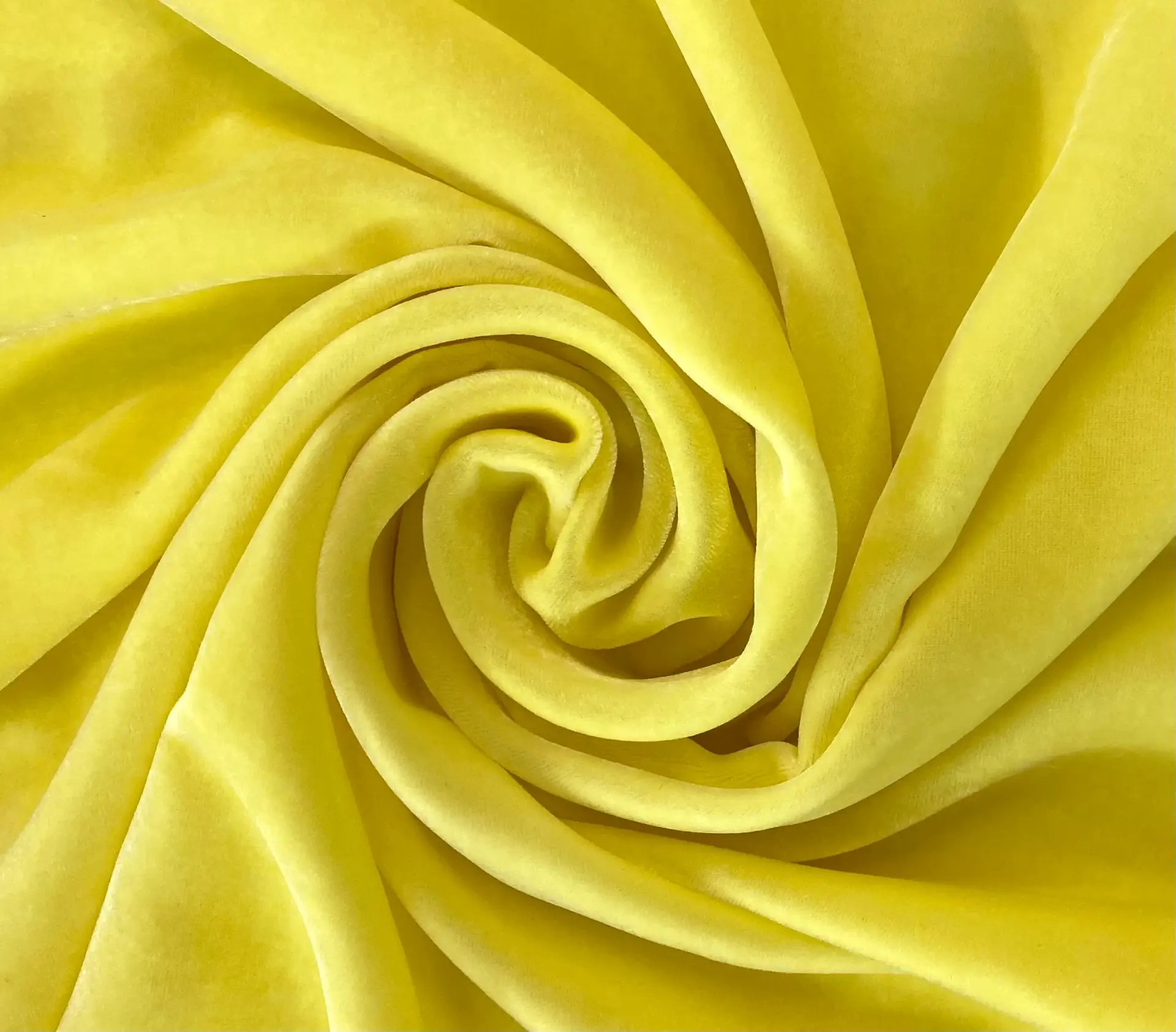 Silk and Rayon Velvet in Lemon