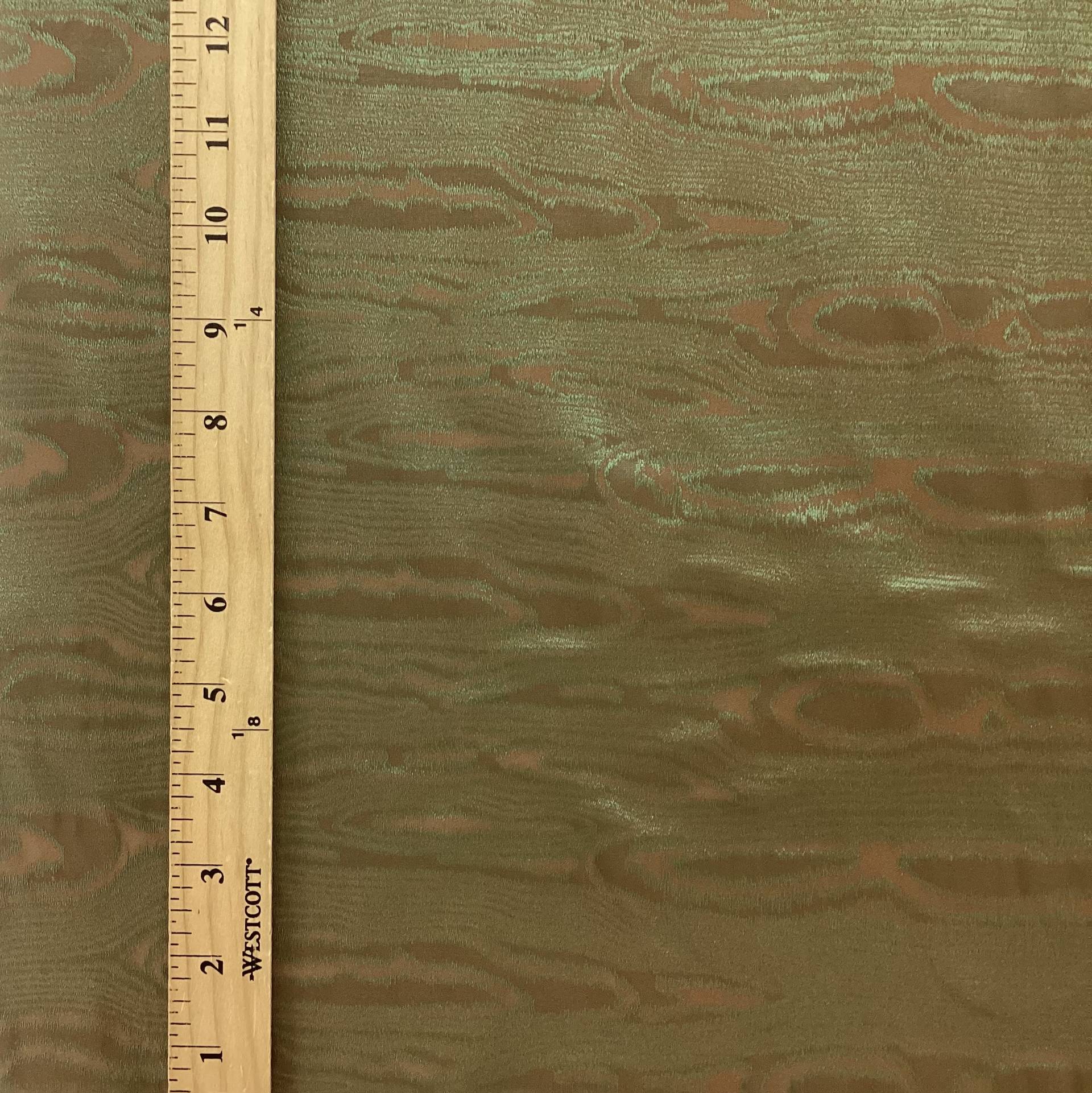 Italian Woven Moiré Jacquard in IRD Green/Brown