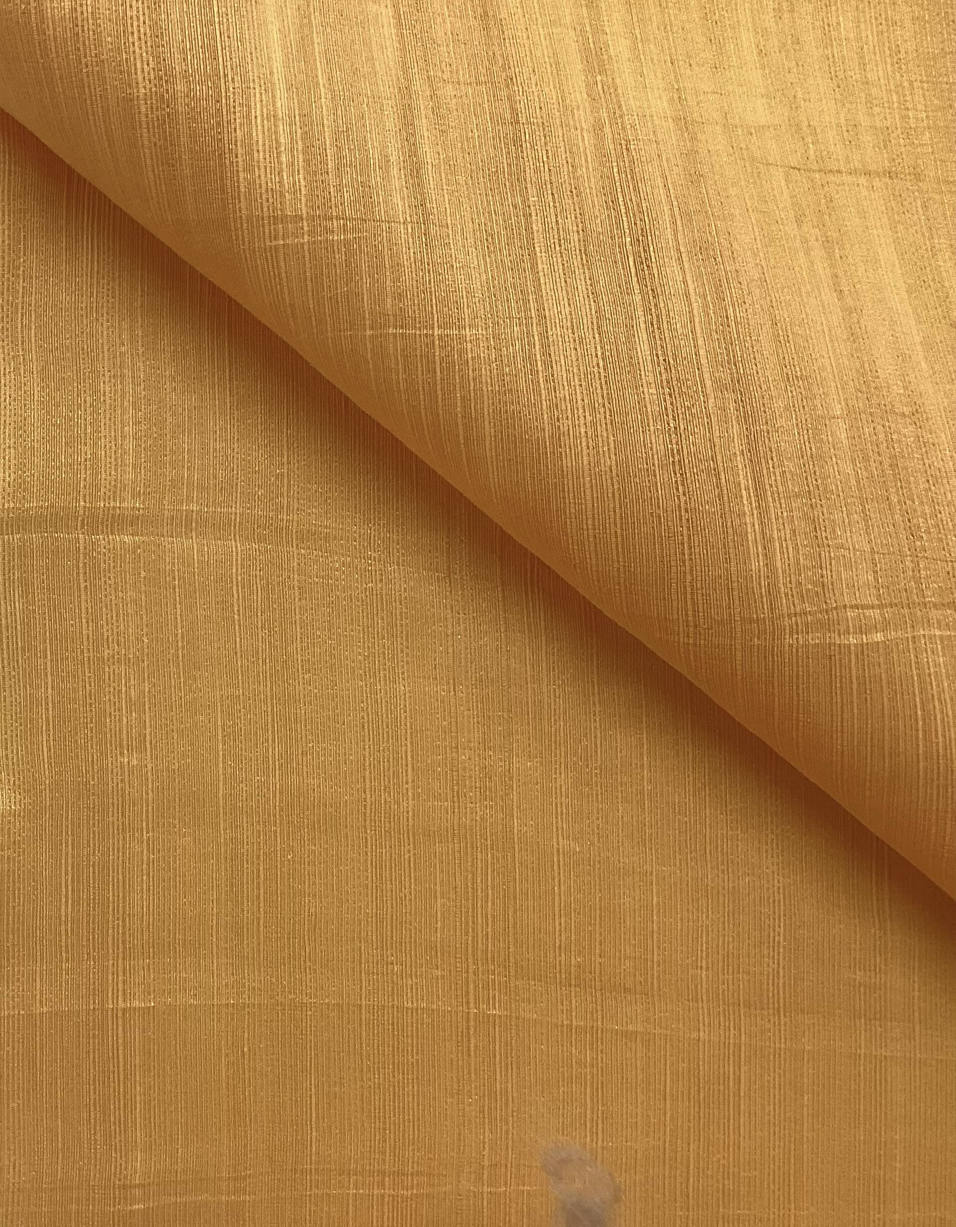 Imported Silk & linen Shantung In Mango