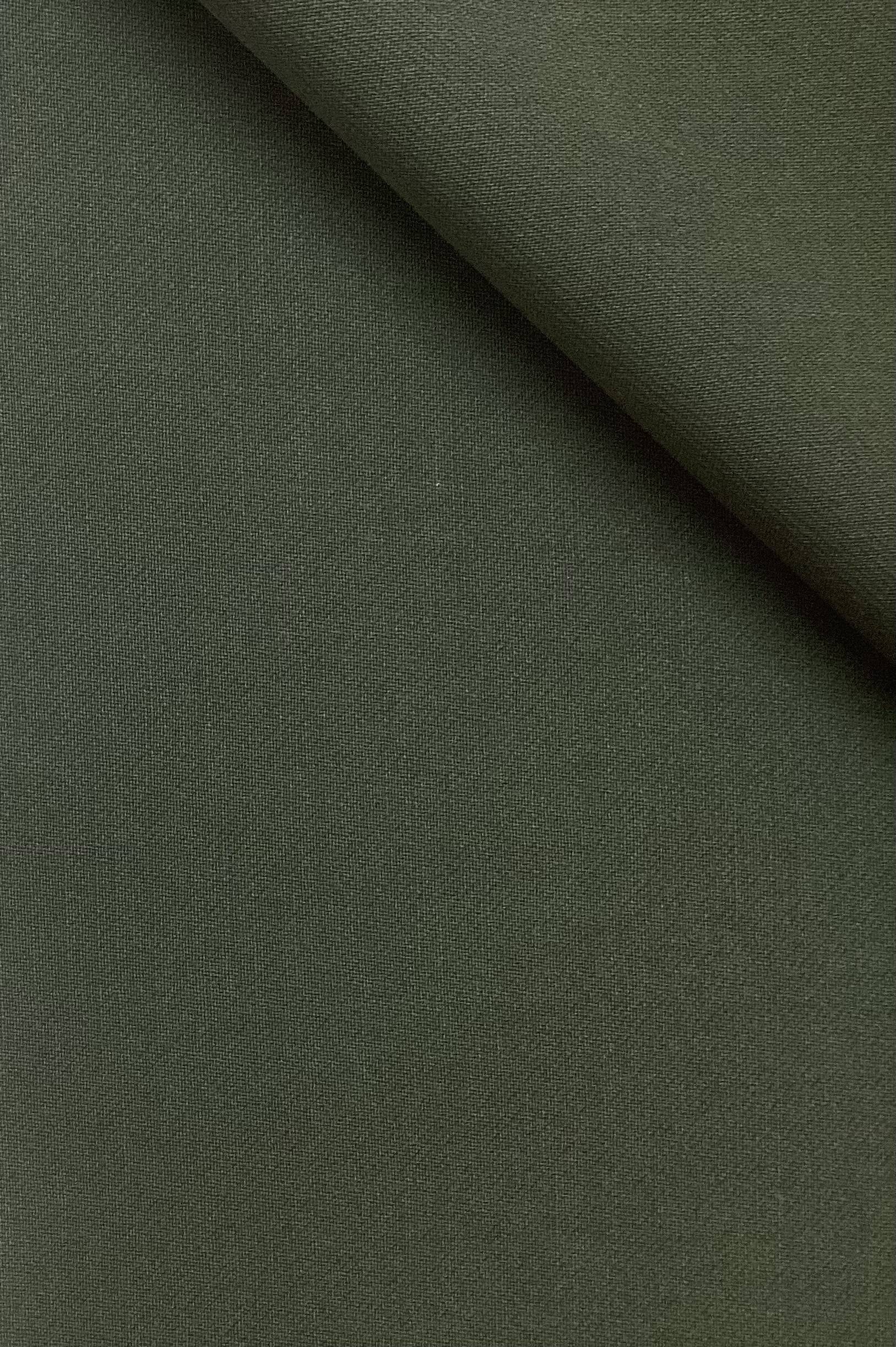 Italian Wool Satin Faille in Forest Green