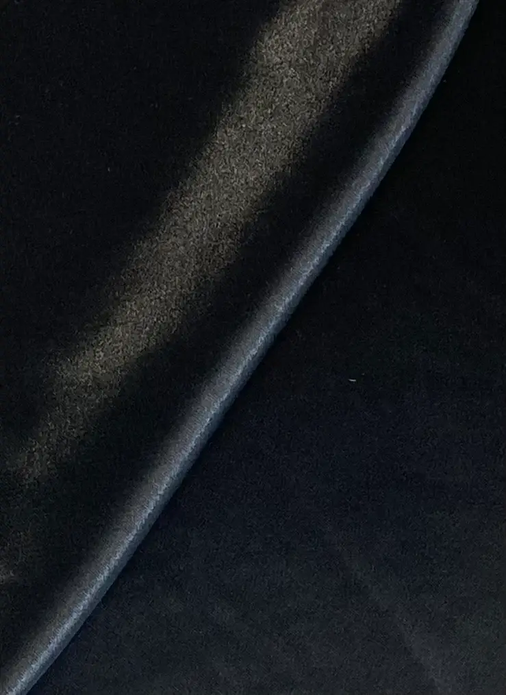 Viscose Crepe Satin in Black