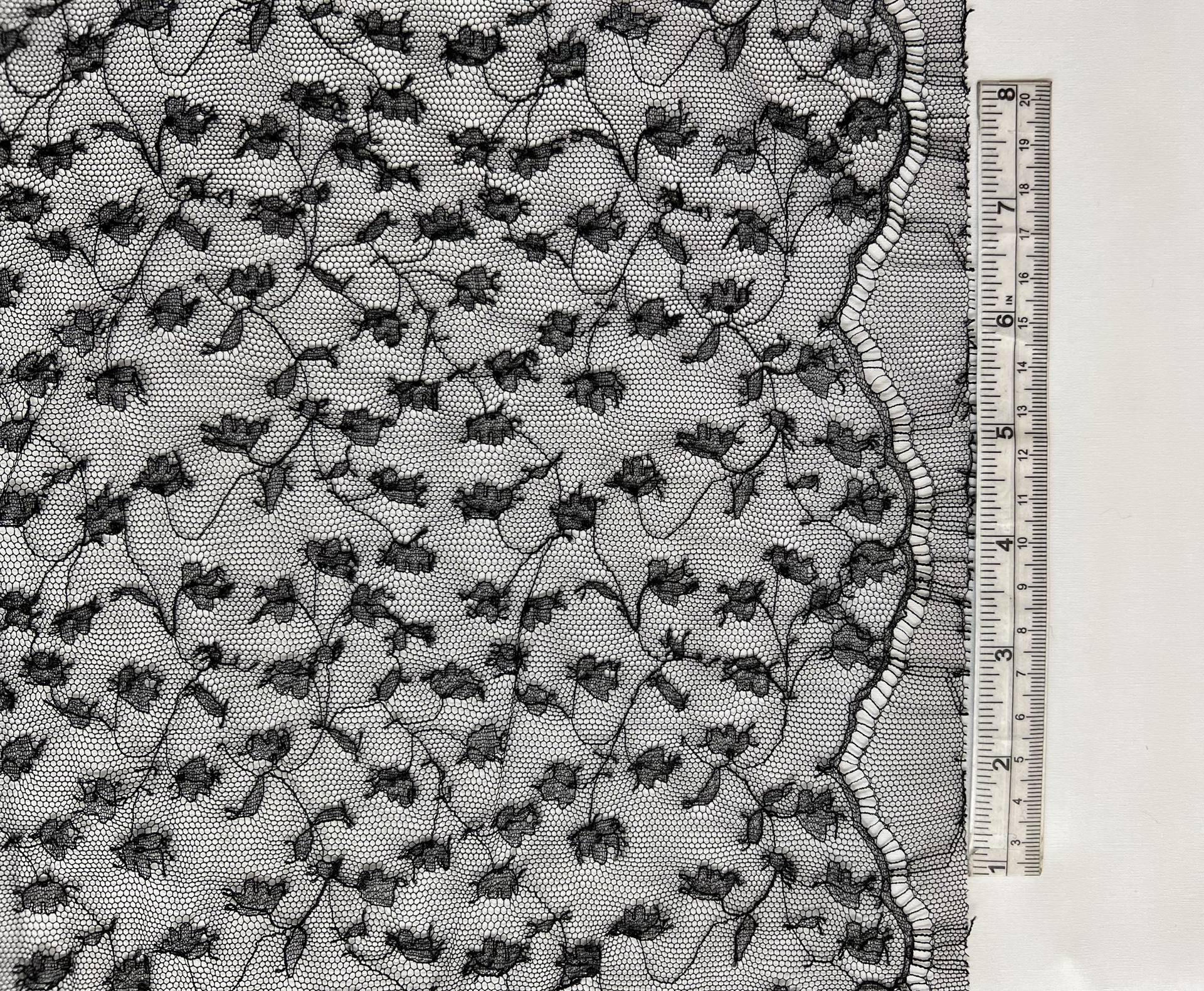 French Chantilly Lace in Black