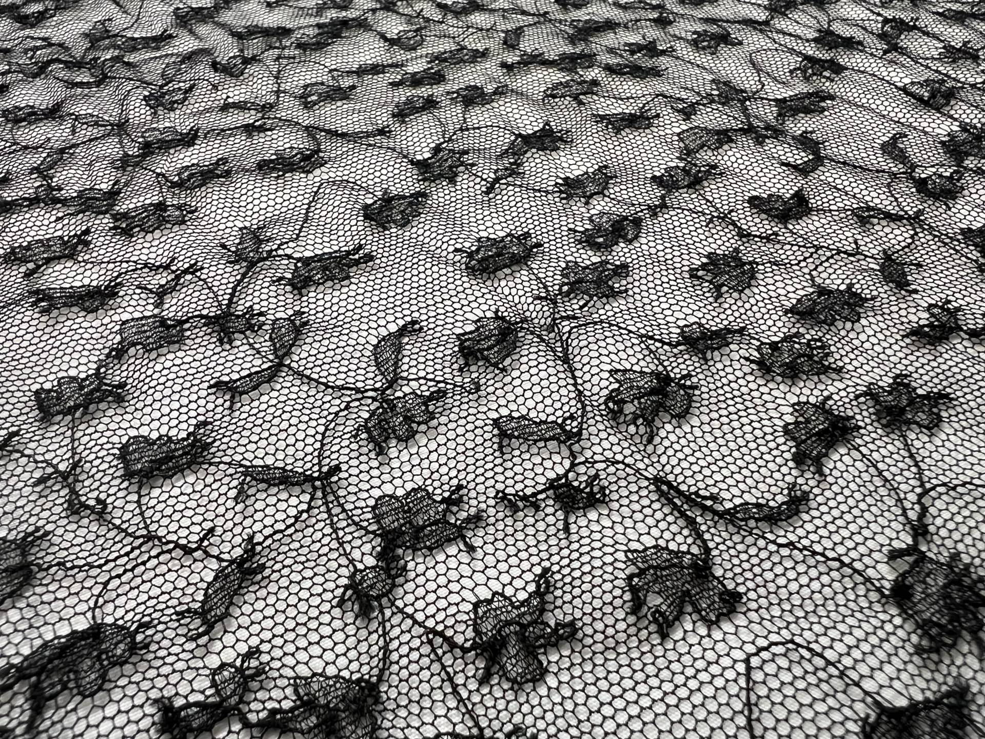 French Chantilly Lace in Black