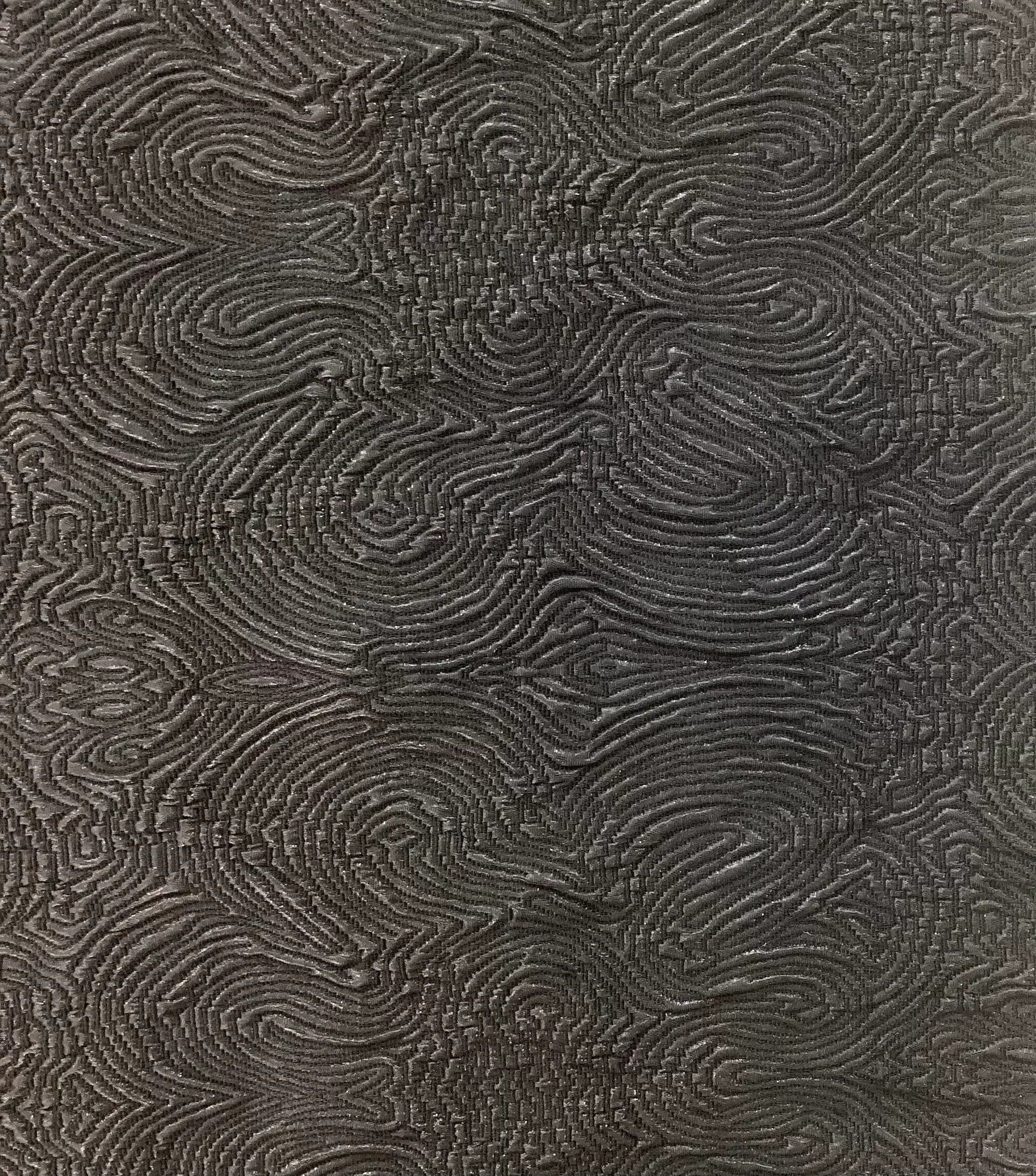 Italian Stretch Cloqué in Lurex Black