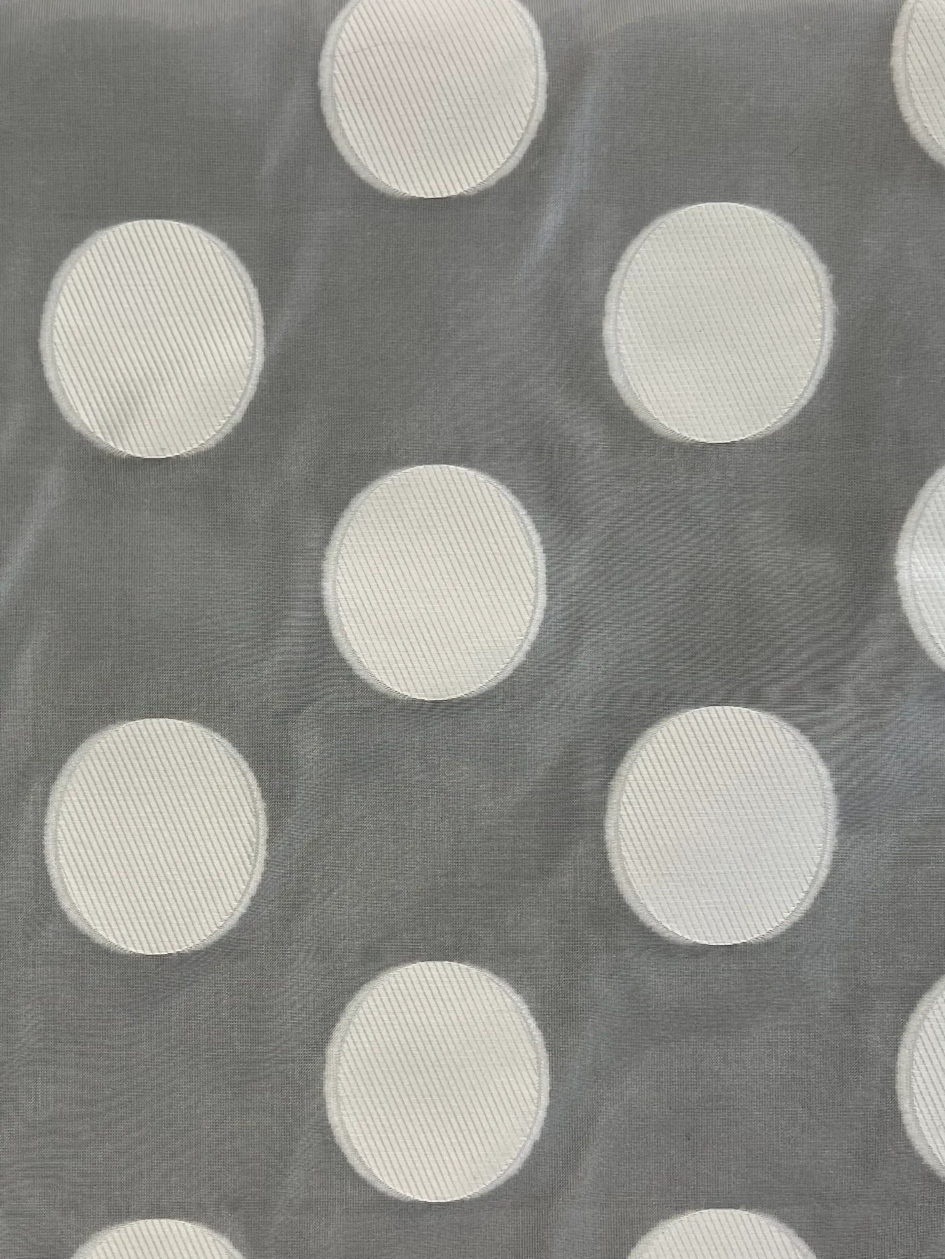 Poly Nylon Blend Polka Dot Organza Fil Coupe in Black and White