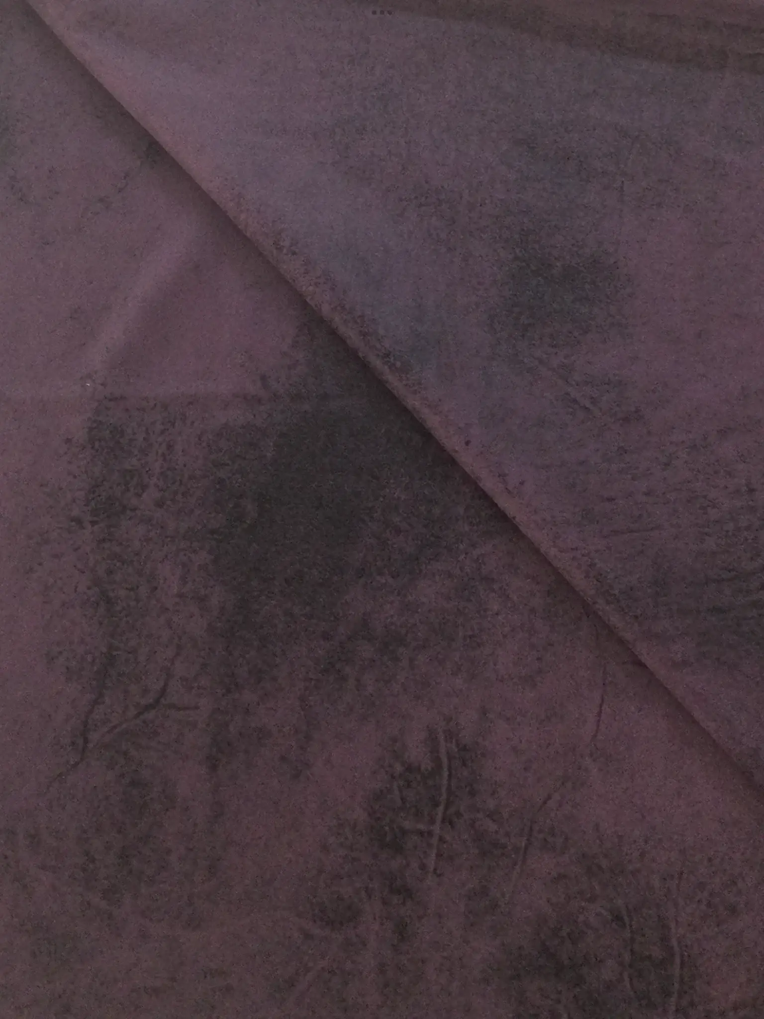 Stretch Distressed Faux Leather With Suede Back in Purple