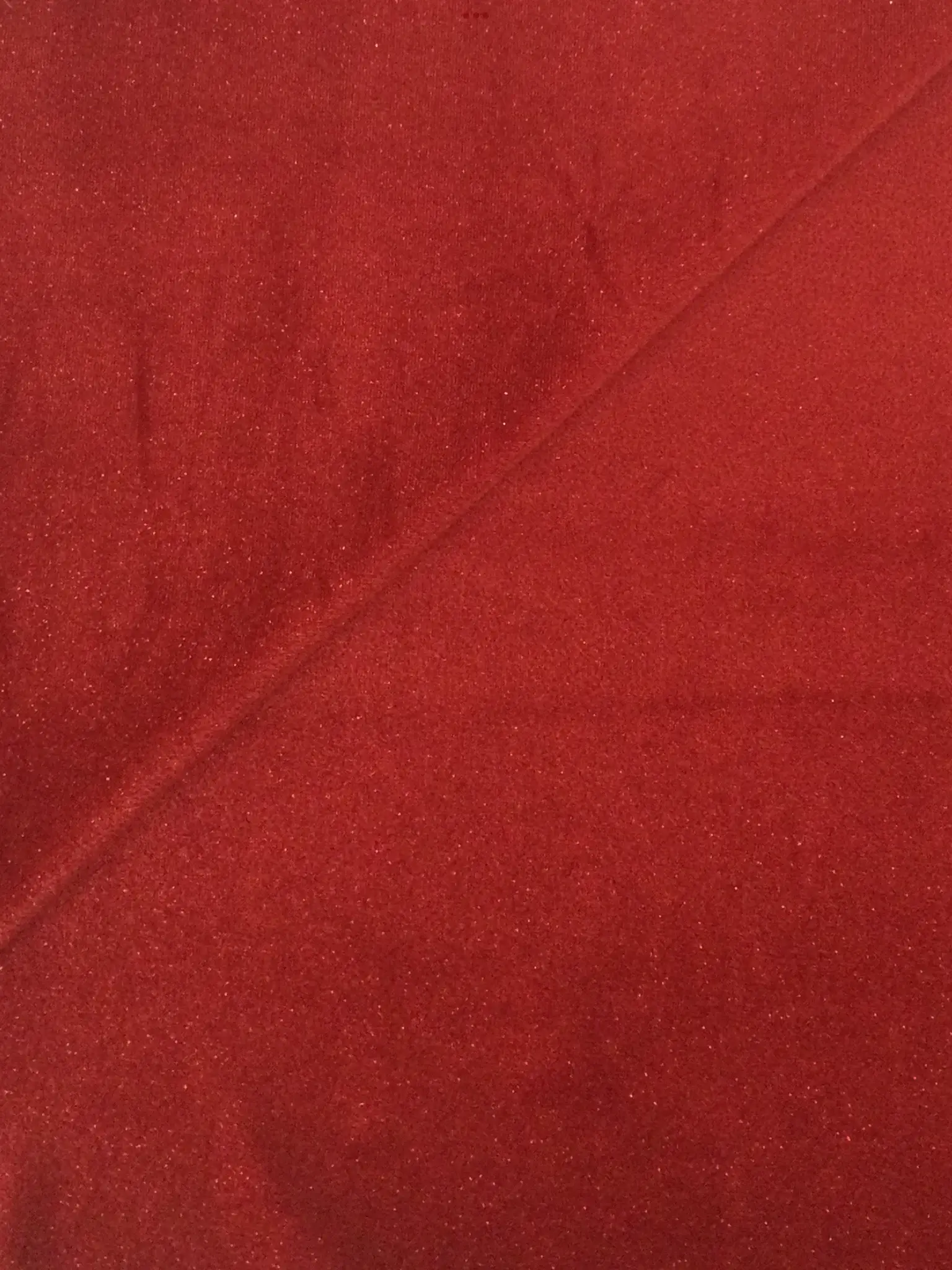 Polyester and Lycra Blend Stretch Glitter Velvet in Red