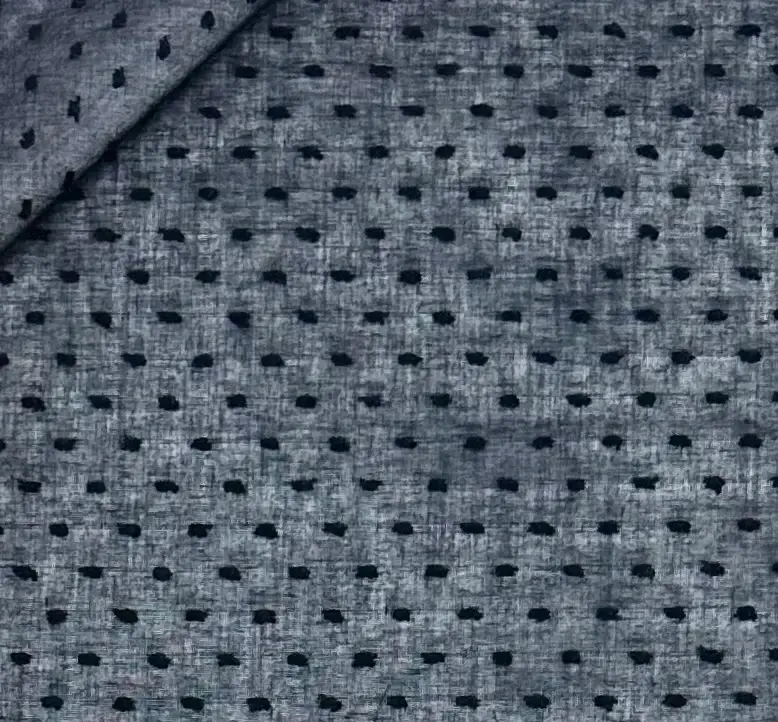 Swiss Cotton Dot Voile in Navy