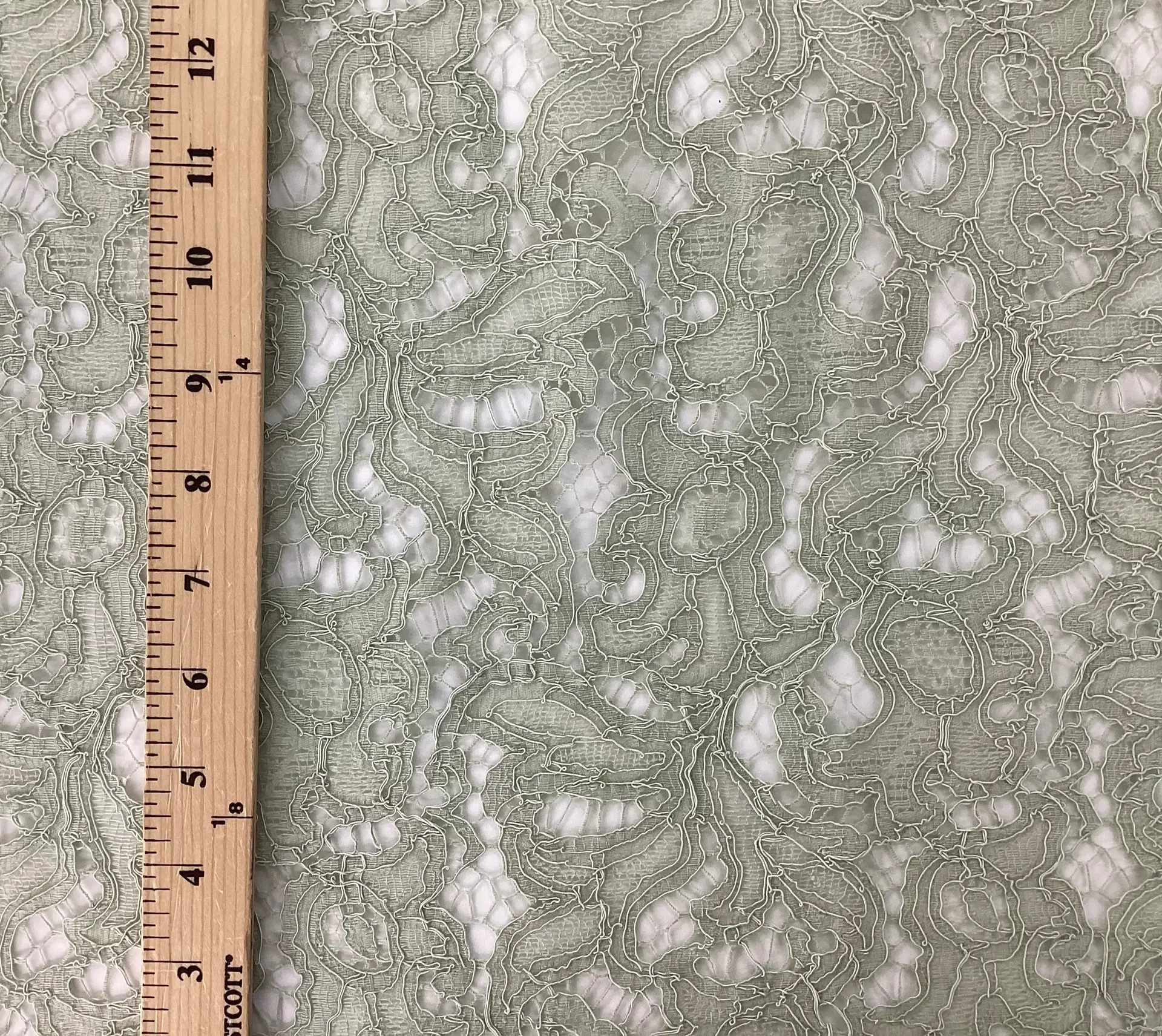 Corded Chantilly Lace in Sage