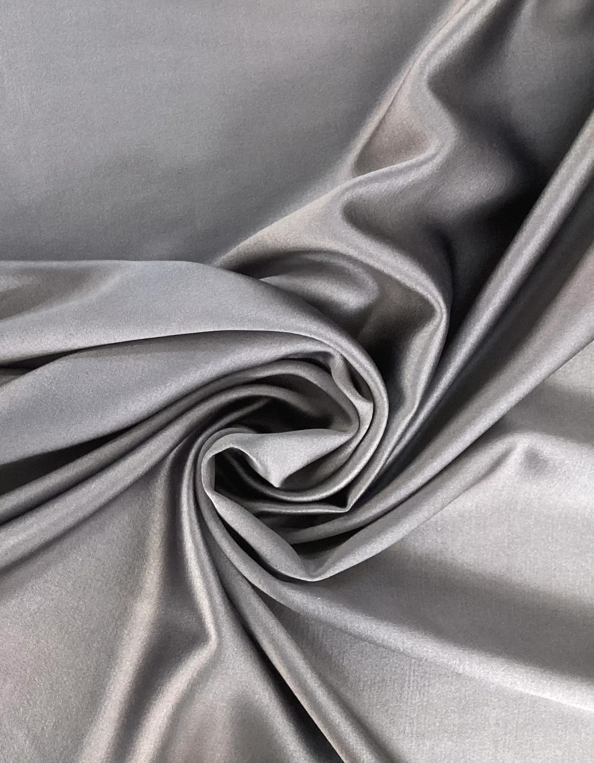 100% Silk Crepe Back Satin in Grey
