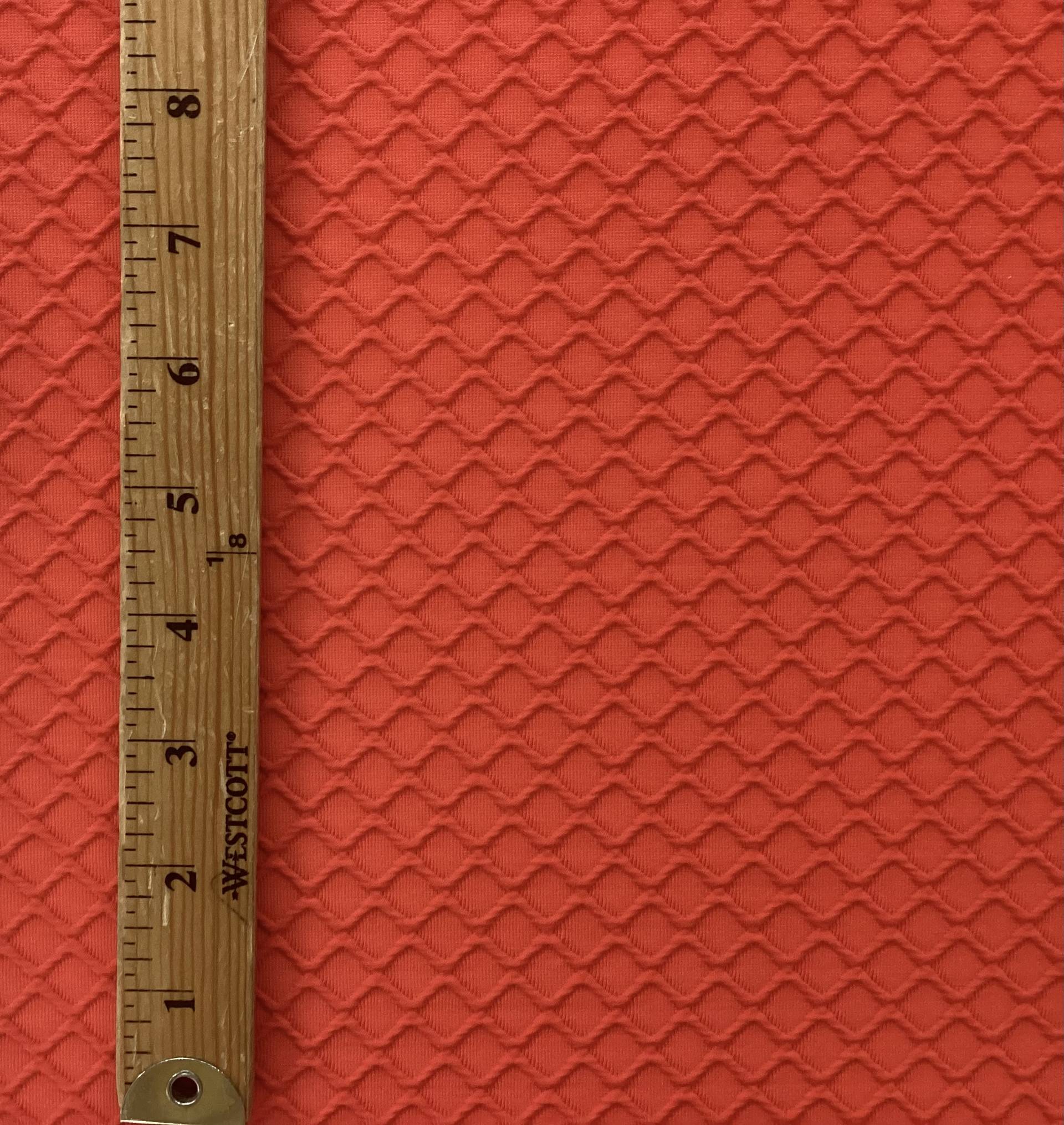 Italian Cotton and Acetate Brocade in Vermillion