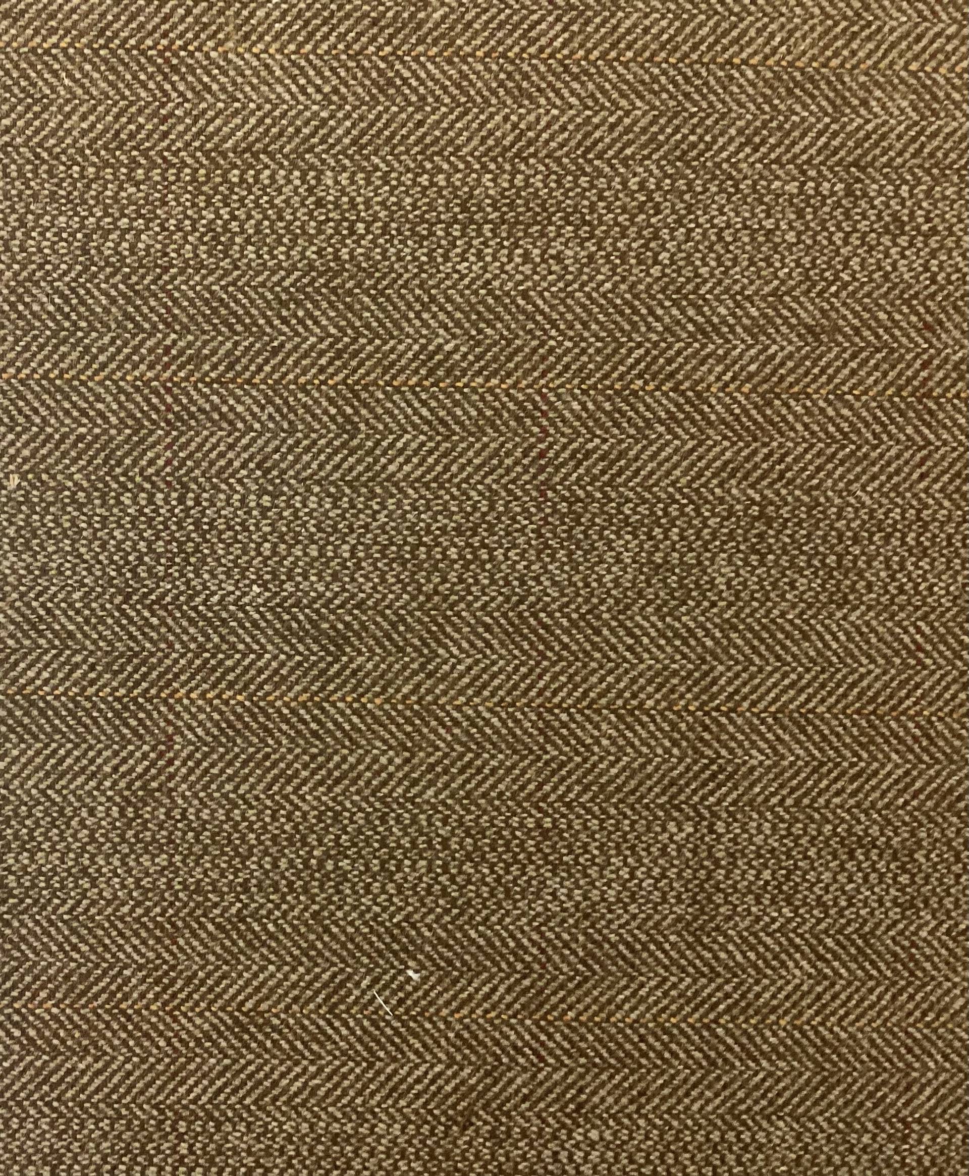Made in England 100% Wool Herringbone in Bark
