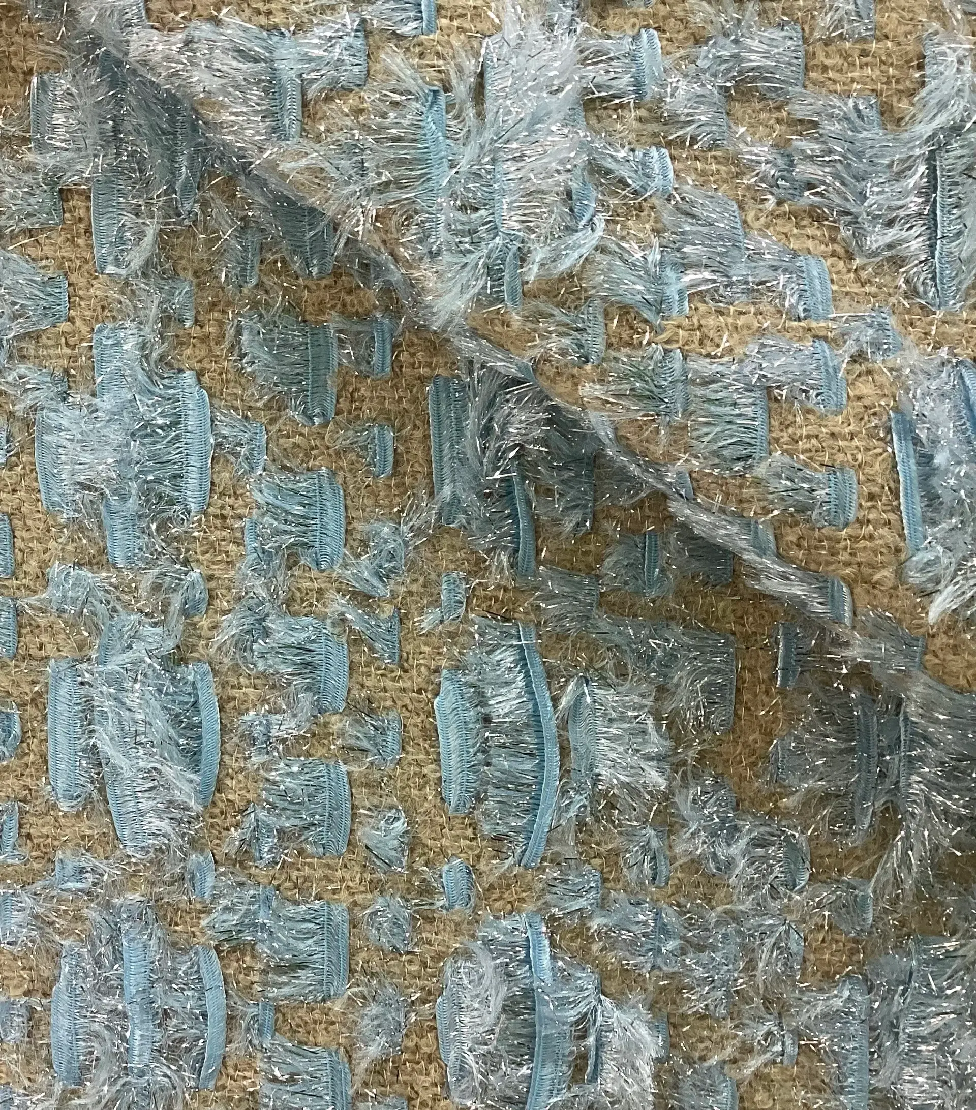 Wool Bouclé with Lurex Eyelash