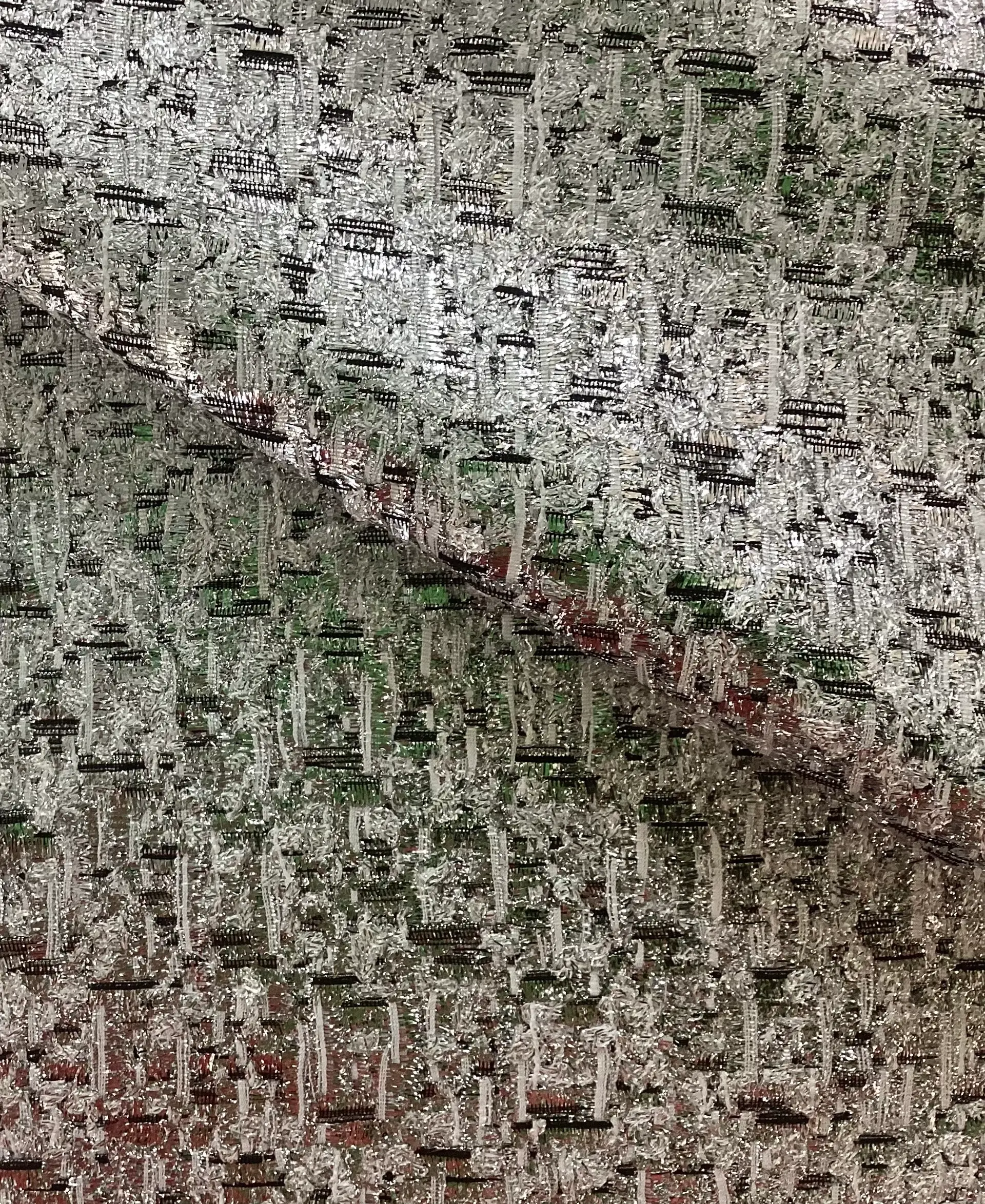 Italian Metallic Tweed Brocade in Silver