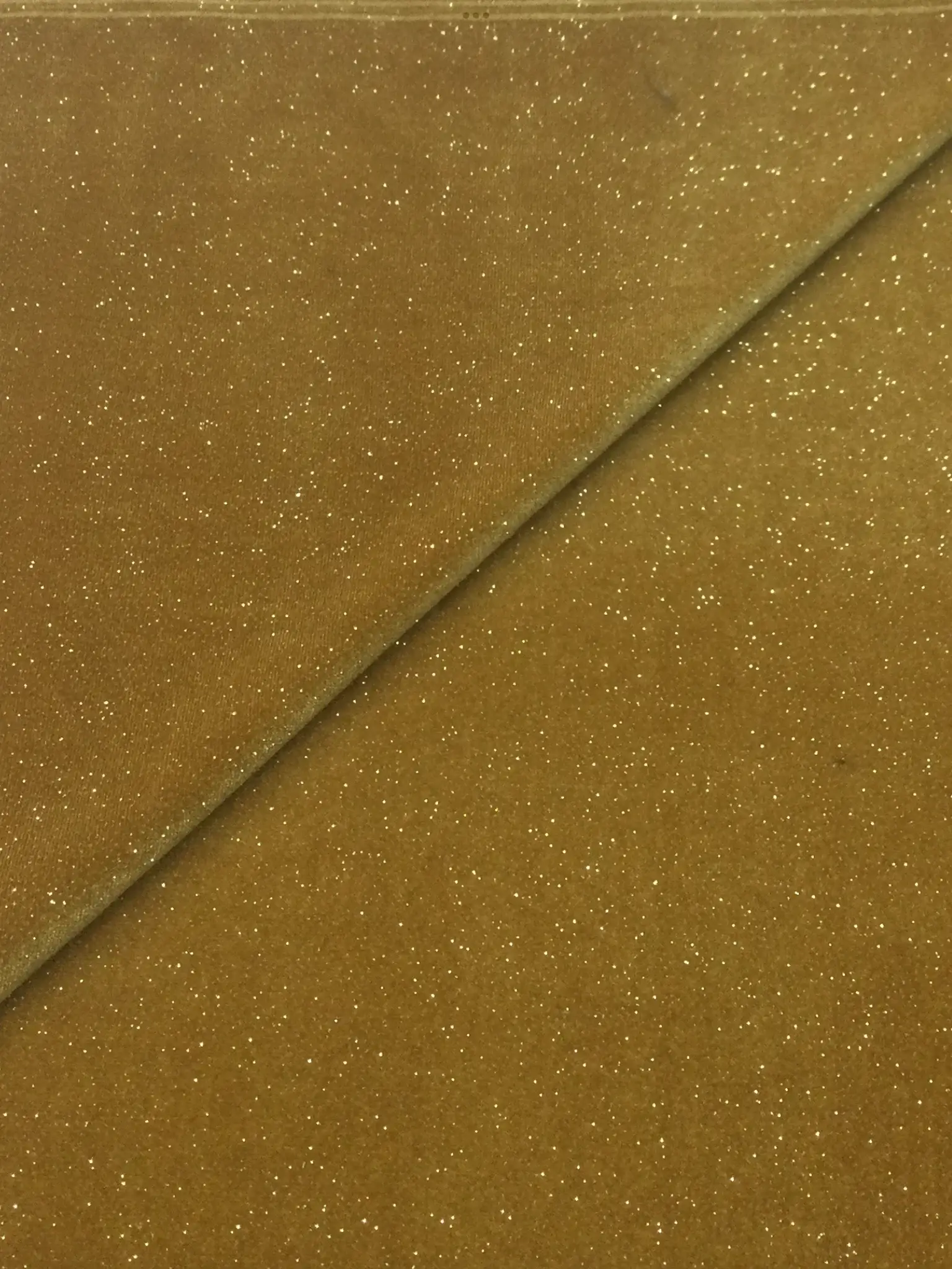 Polyester and Lycra Blend Stretch Glitter Velvet in Gold