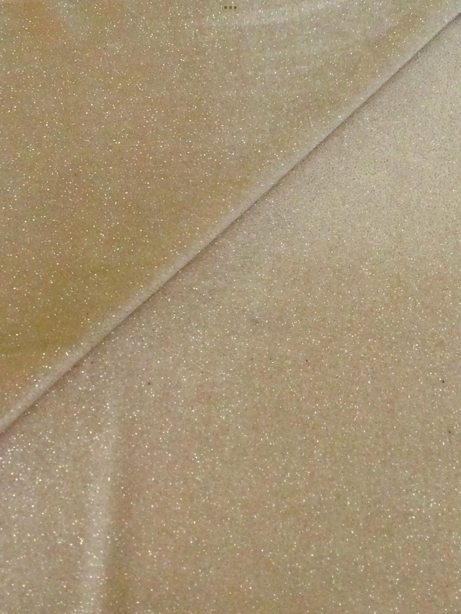 Polyester and Lycra Blend Stretch Glitter Velvet in Beige