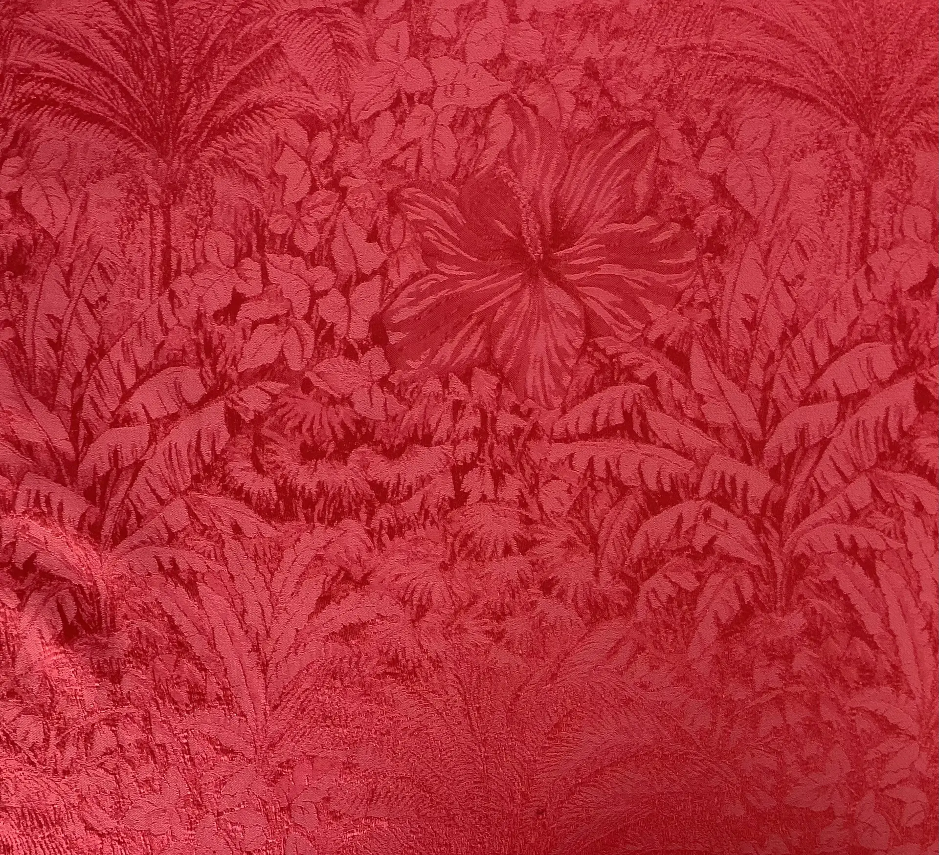 Rayon & Cotton Brocade In Zinnia