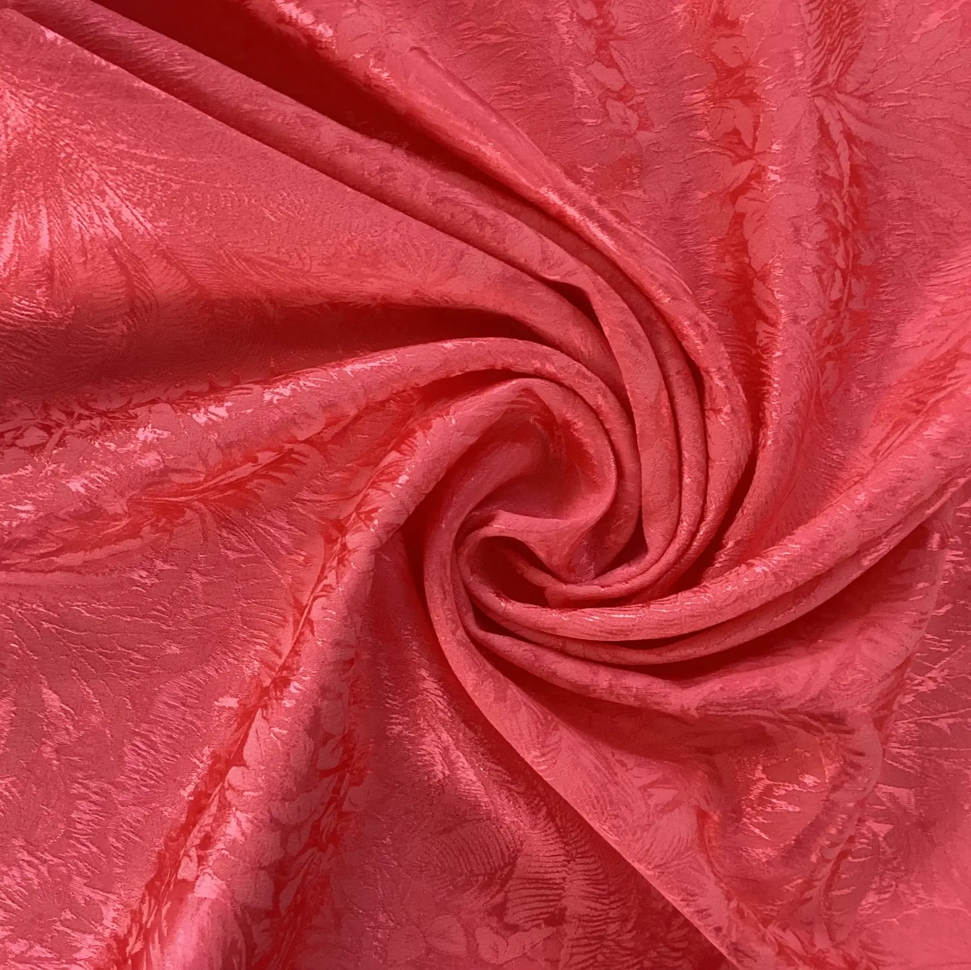 Rayon & Cotton Brocade In Zinnia