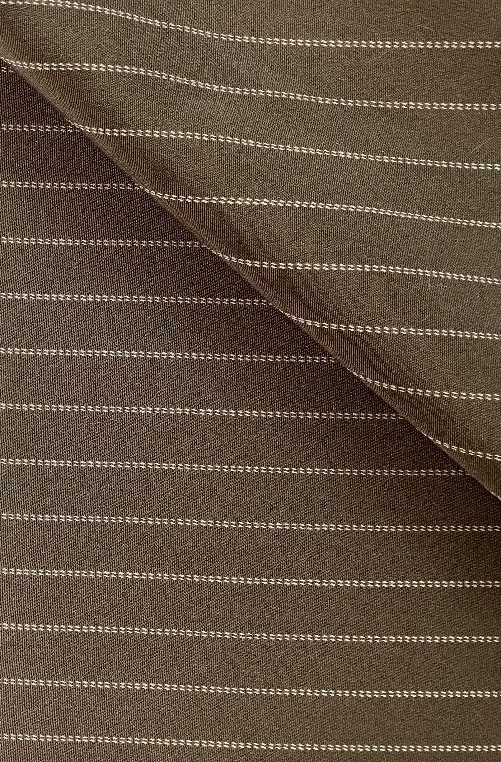 100% Silk 4 Ply Crepe Stripe In Taupe