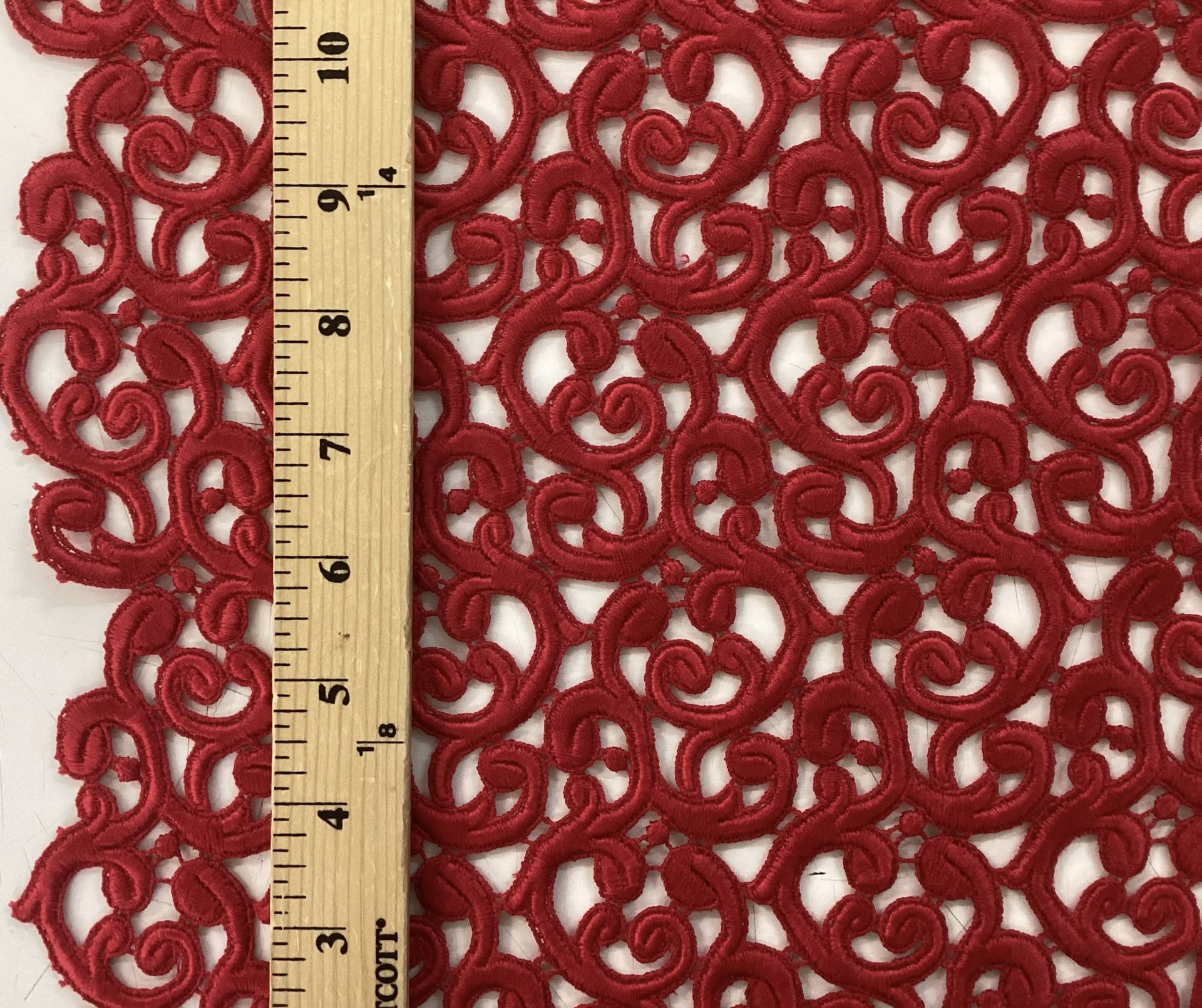 Guipure Lace In Red