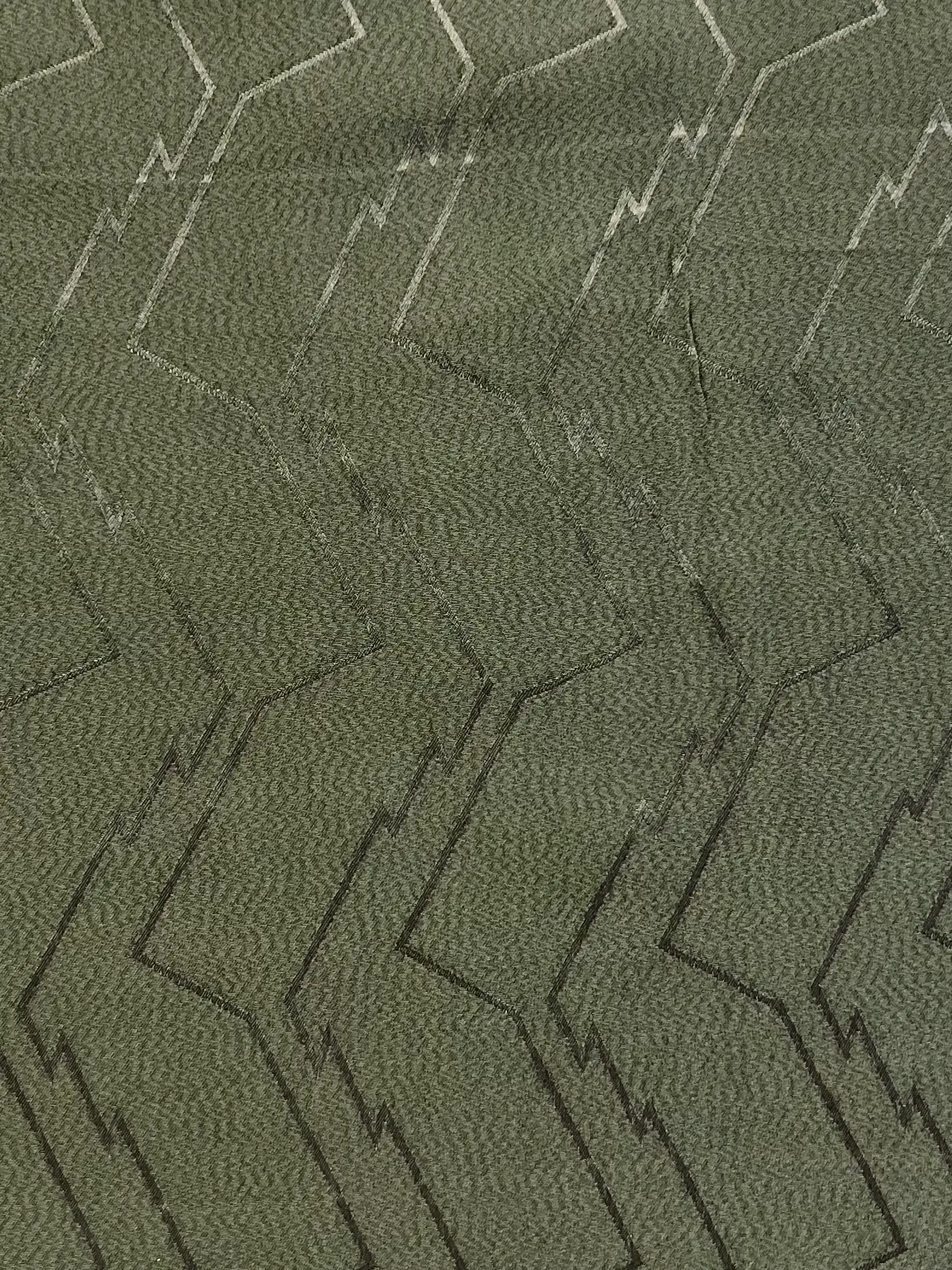 Made in Italy Silk and Viscose Jacquard in Green