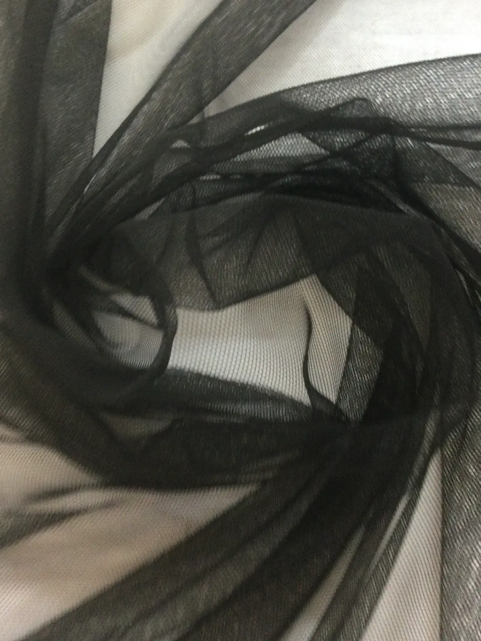 Nylon Stretch Illusion in Black