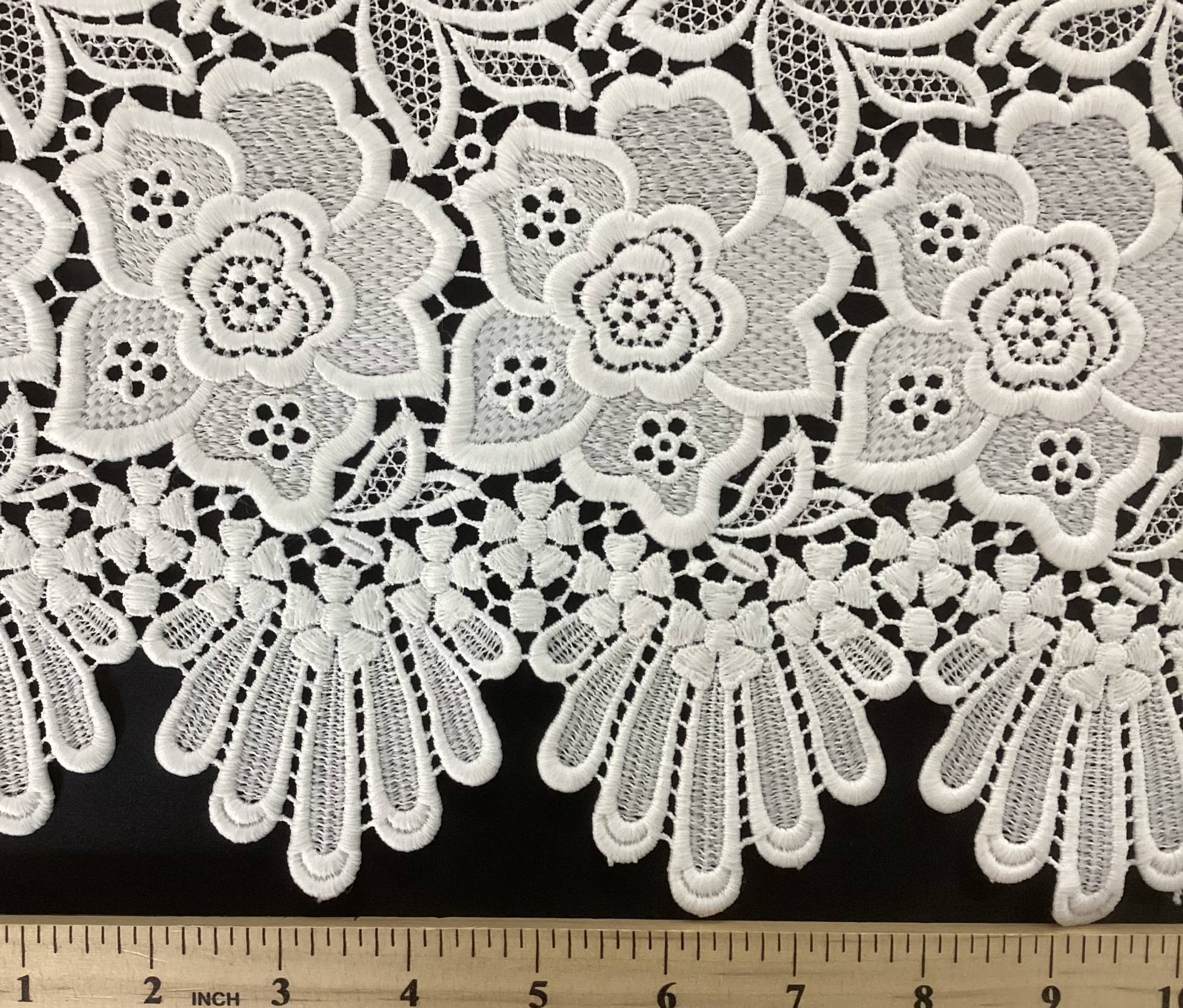 Double Scalloped Guipure Lace