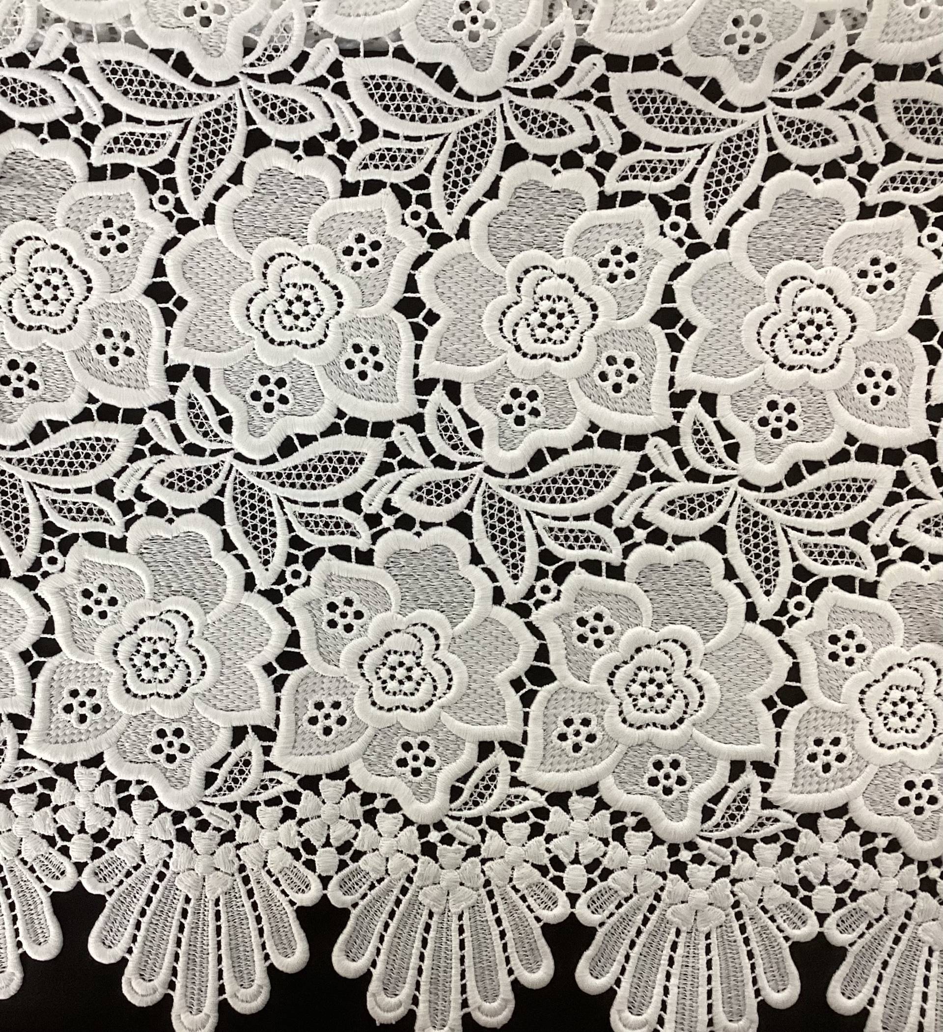 Double Scalloped Guipure Lace