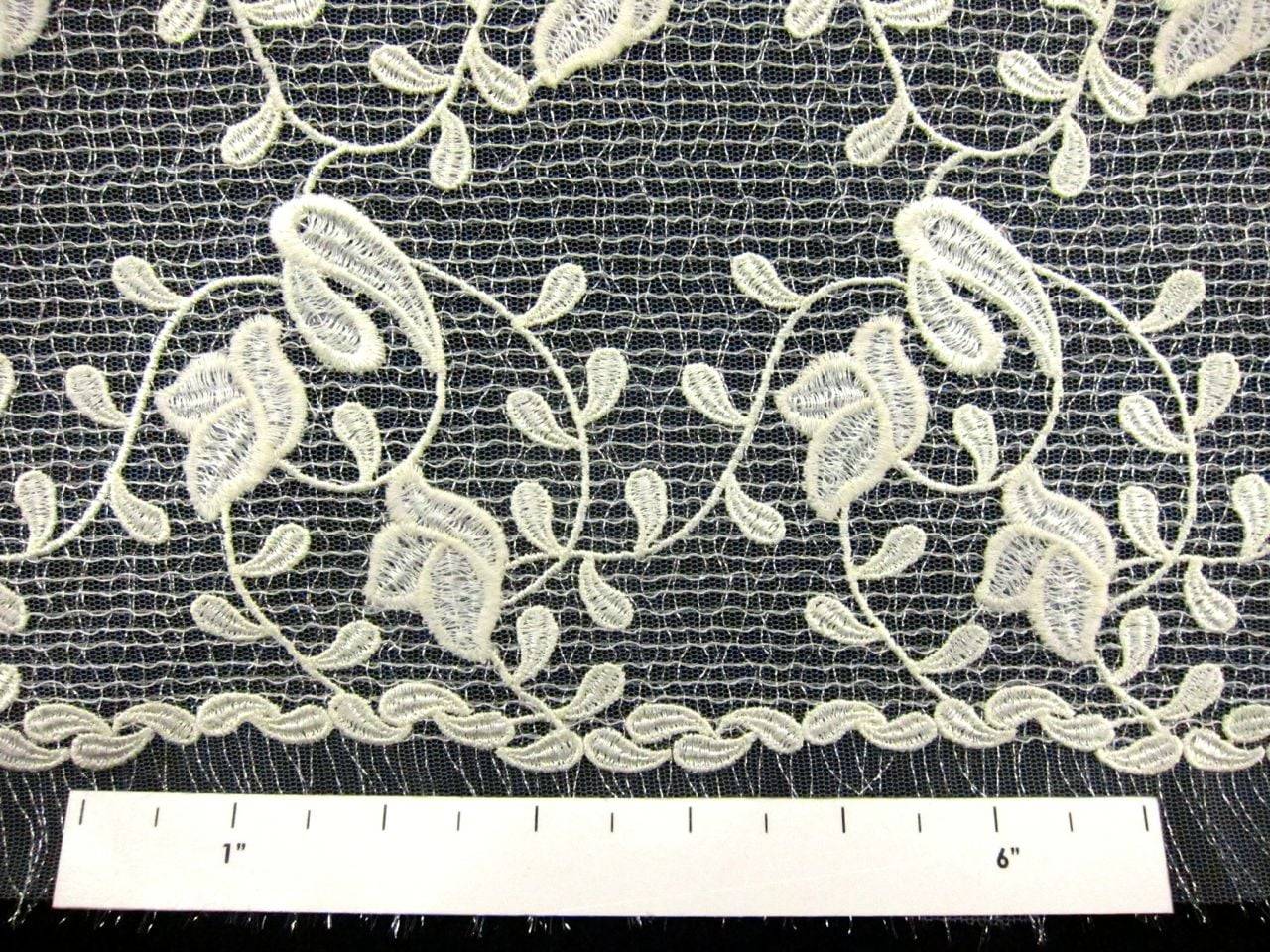 Embroidered Novelty Metallic Tulle1