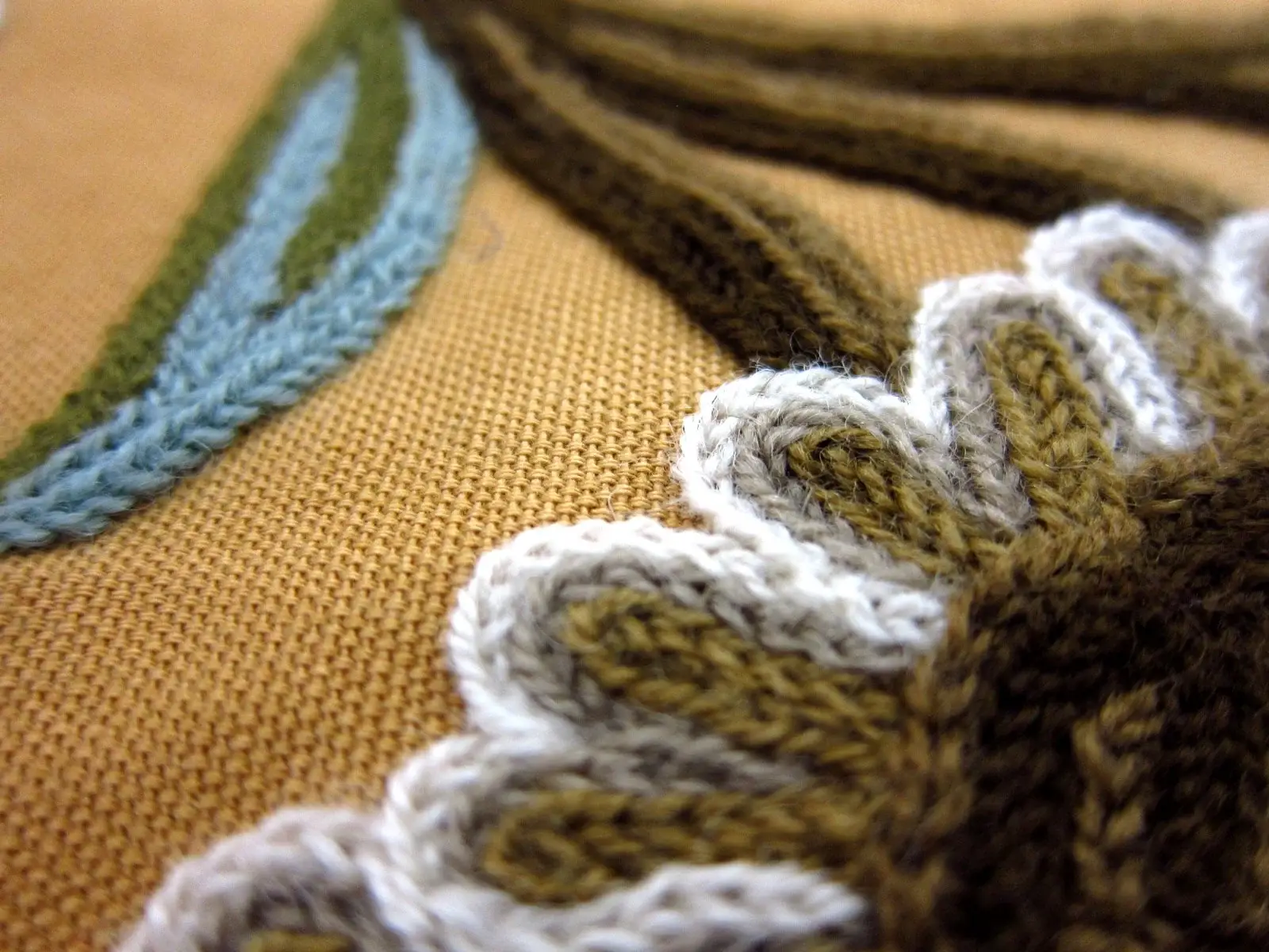 Floral Crewel Embroidery on Cotton Canvas2
